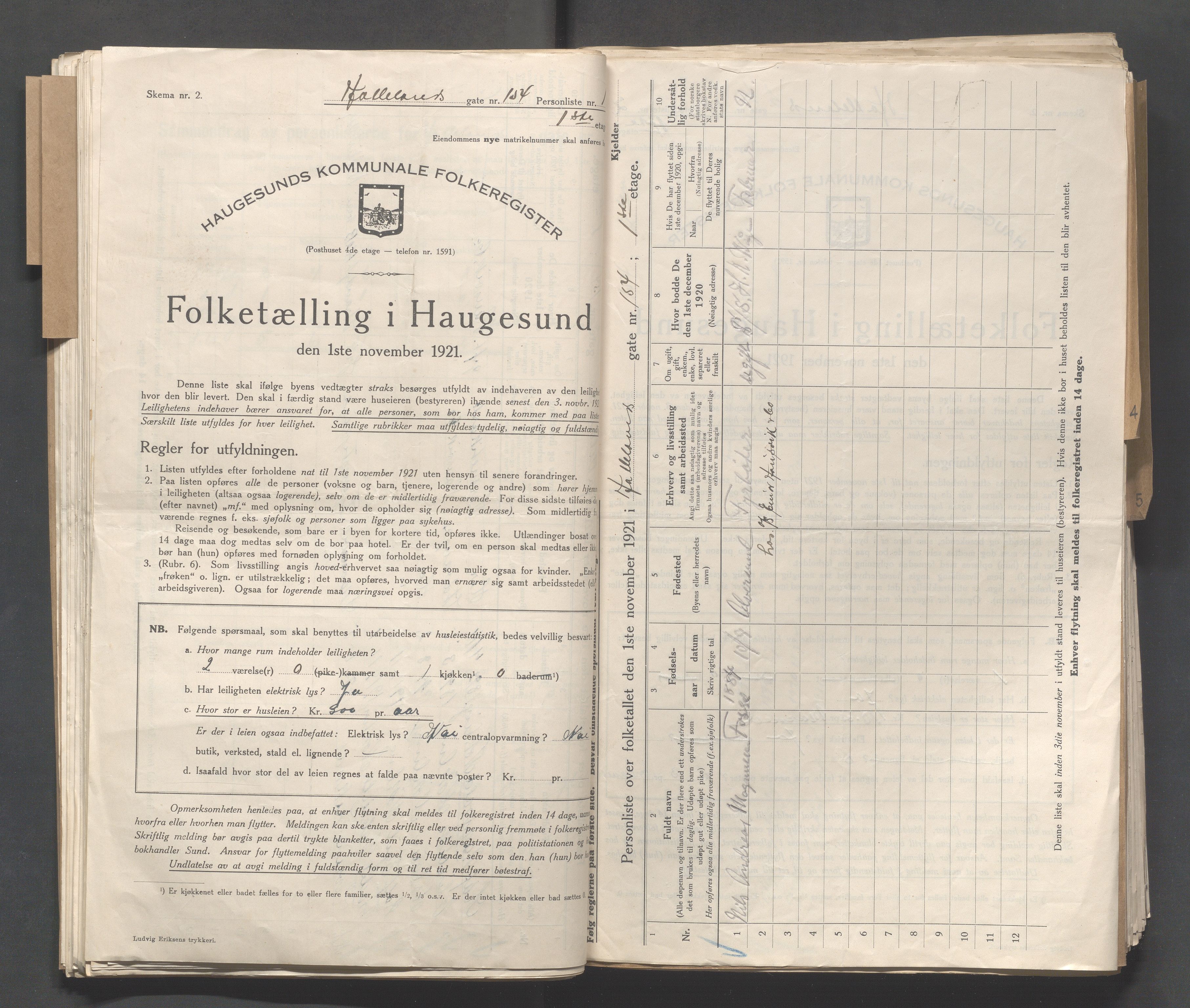 IKAR, Kommunal folketelling 1.11.1921 for Haugesund, 1921, s. 6701