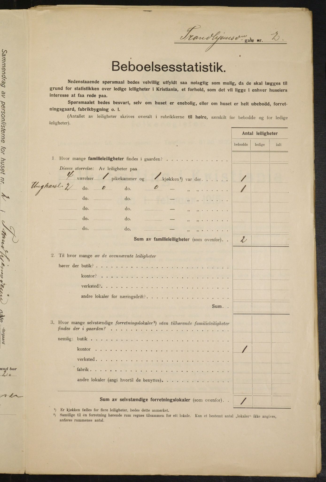 OBA, Kommunal folketelling 1.2.1915 for Kristiania, 1915, s. 116196