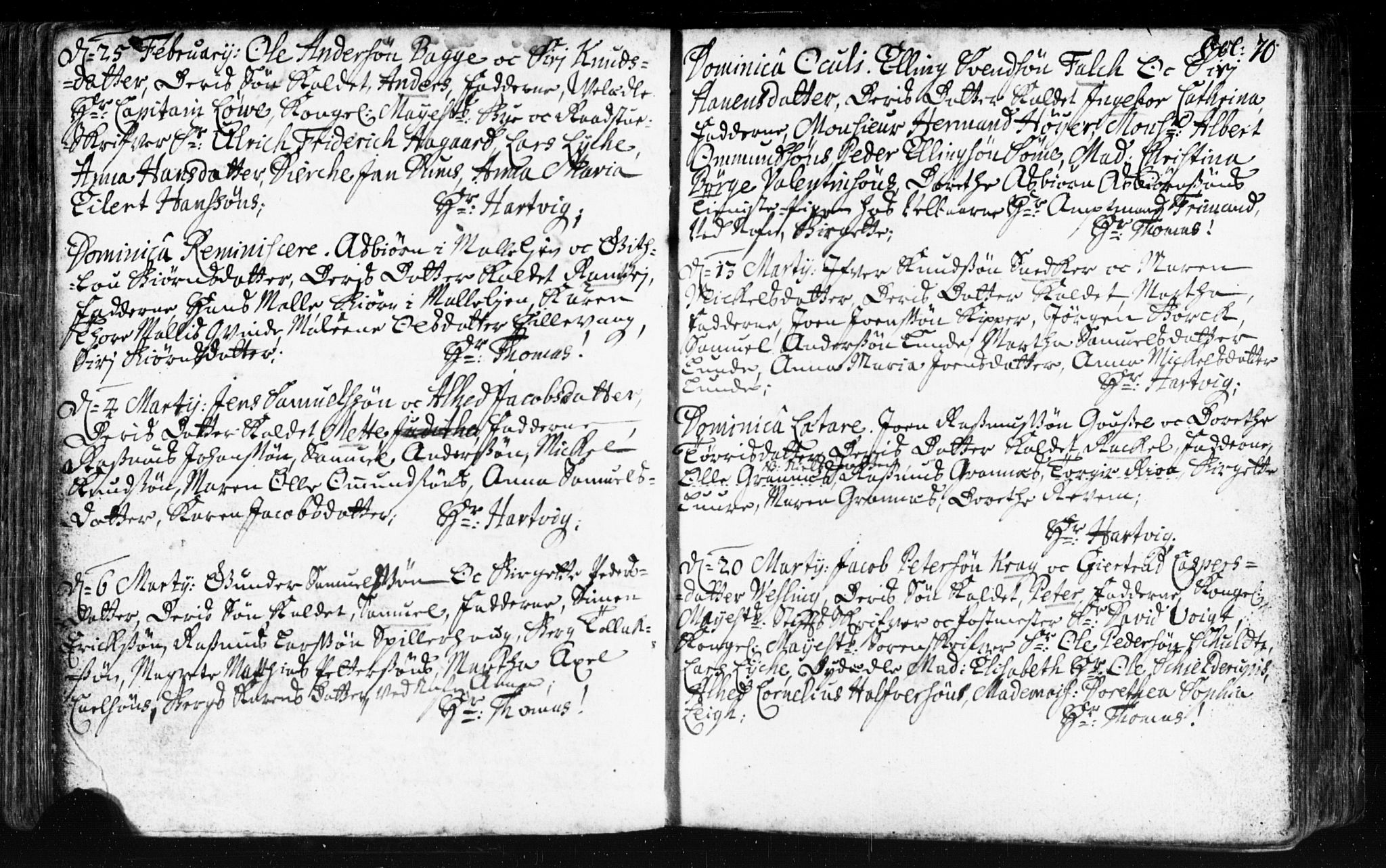 Domkirken sokneprestkontor, AV/SAST-A-101812/001/30/30BB/L0002: Klokkerbok nr. B 2, 1714-1733, s. 70