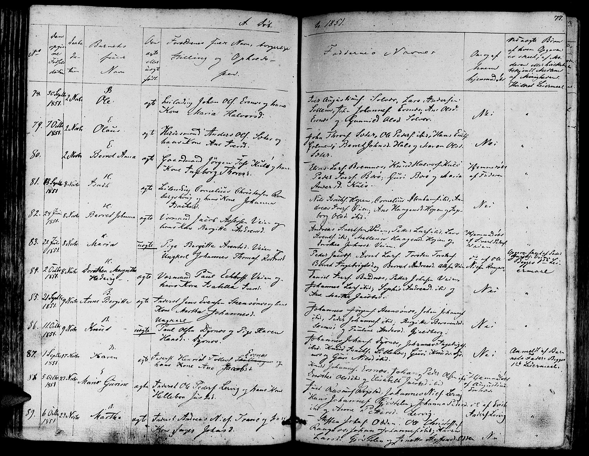 Ministerialprotokoller, klokkerbøker og fødselsregistre - Møre og Romsdal, AV/SAT-A-1454/581/L0936: Ministerialbok nr. 581A04, 1836-1852, s. 77