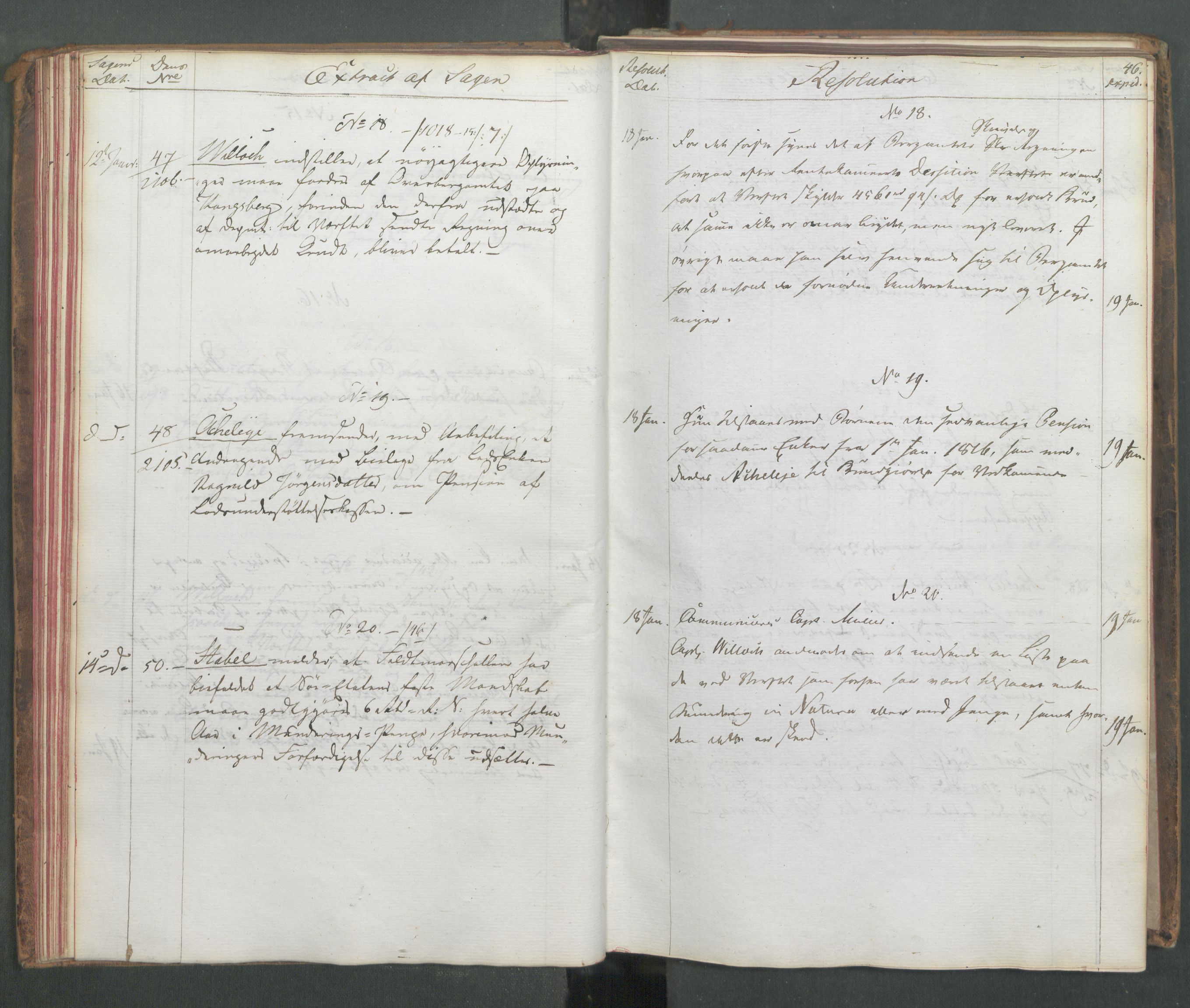 Marinedepartementet/ Marine- og postdepartementet, AV/RA-RAFA-3792/C/L0003: 7de Departements Journal, 1815-1816, s. 46