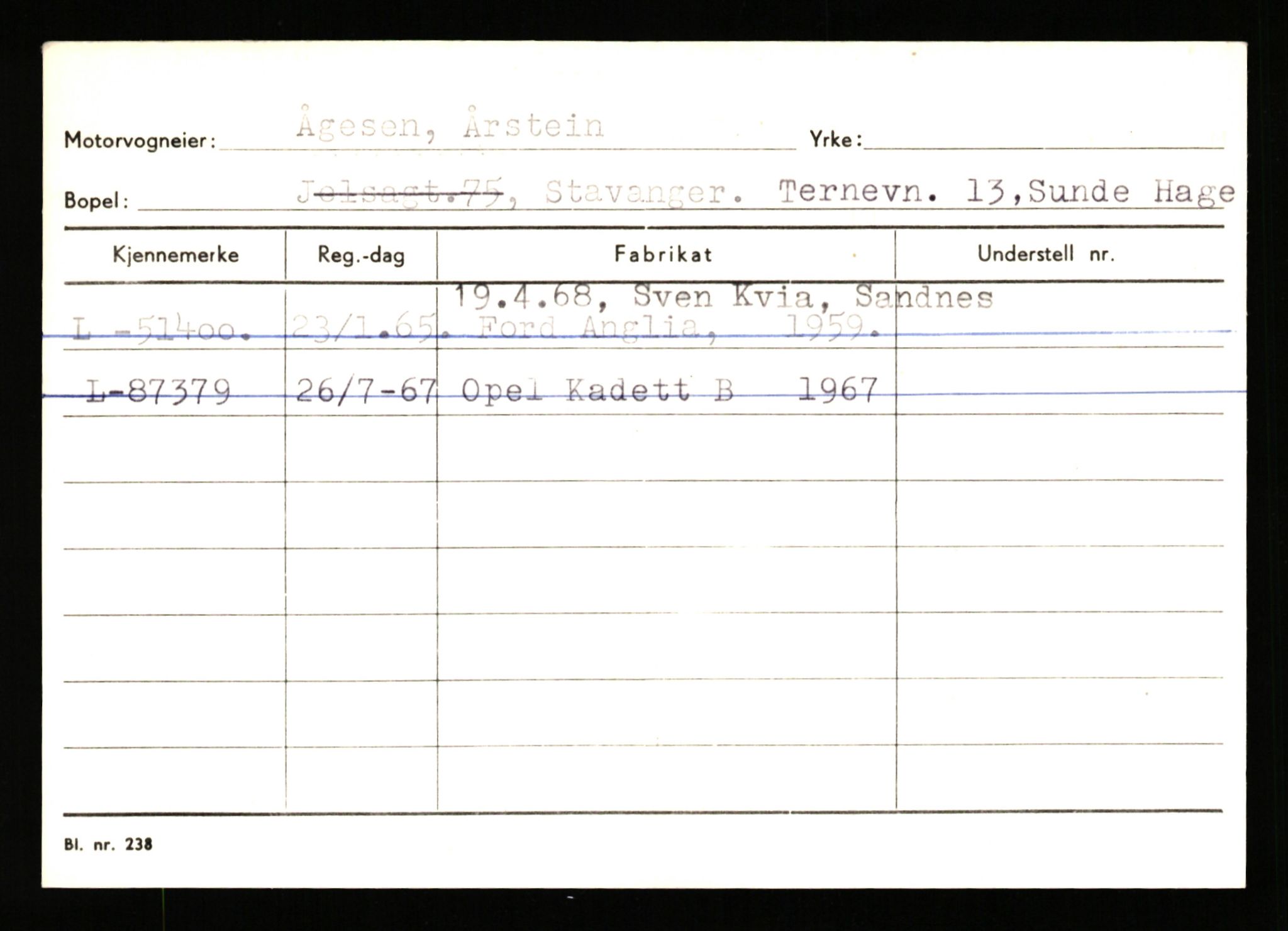 Stavanger trafikkstasjon, SAST/A-101942/0/H/L0044: Øksna - Åmo, 1930-1971, s. 2302