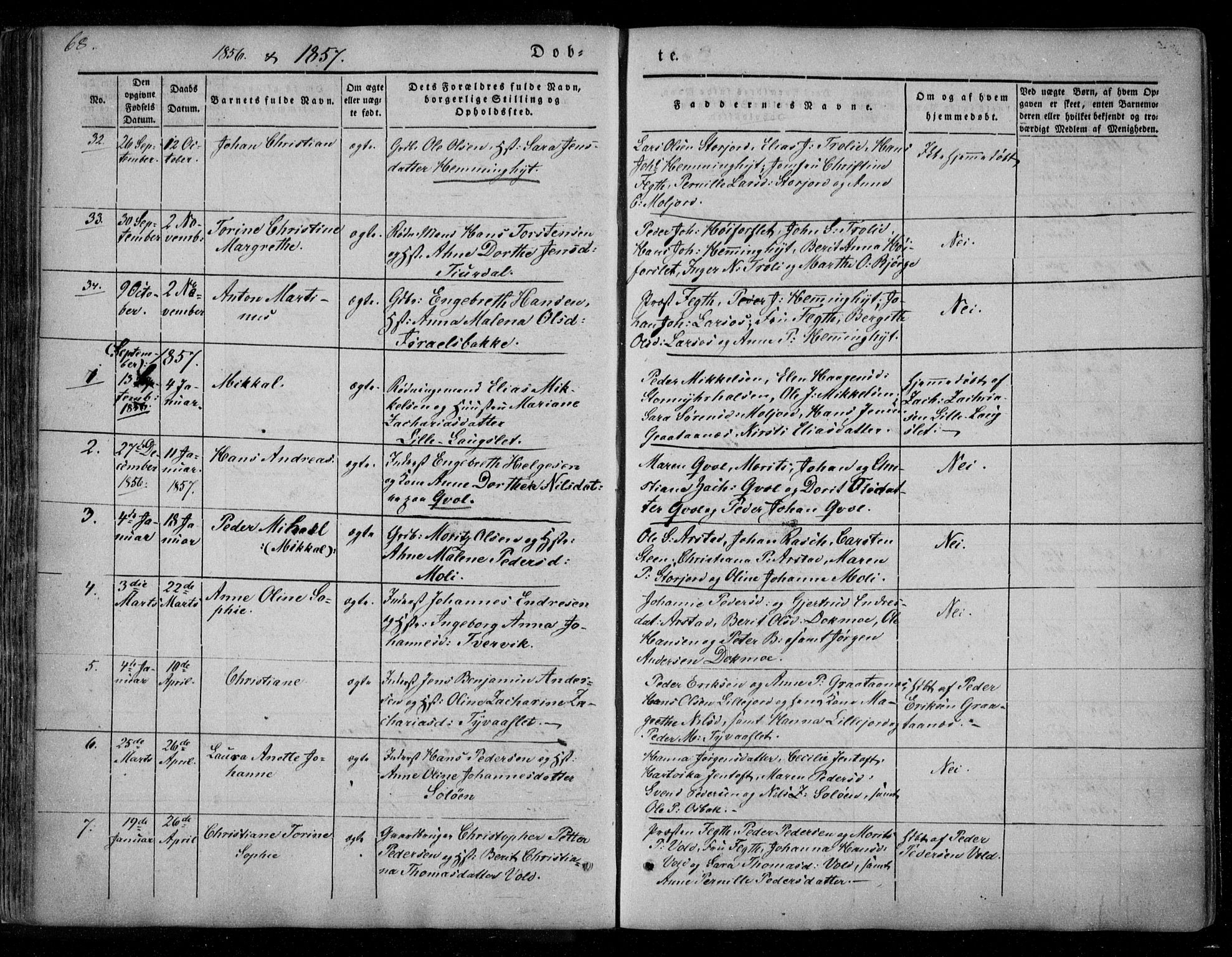 Ministerialprotokoller, klokkerbøker og fødselsregistre - Nordland, SAT/A-1459/846/L0644: Ministerialbok nr. 846A02, 1837-1872, s. 68