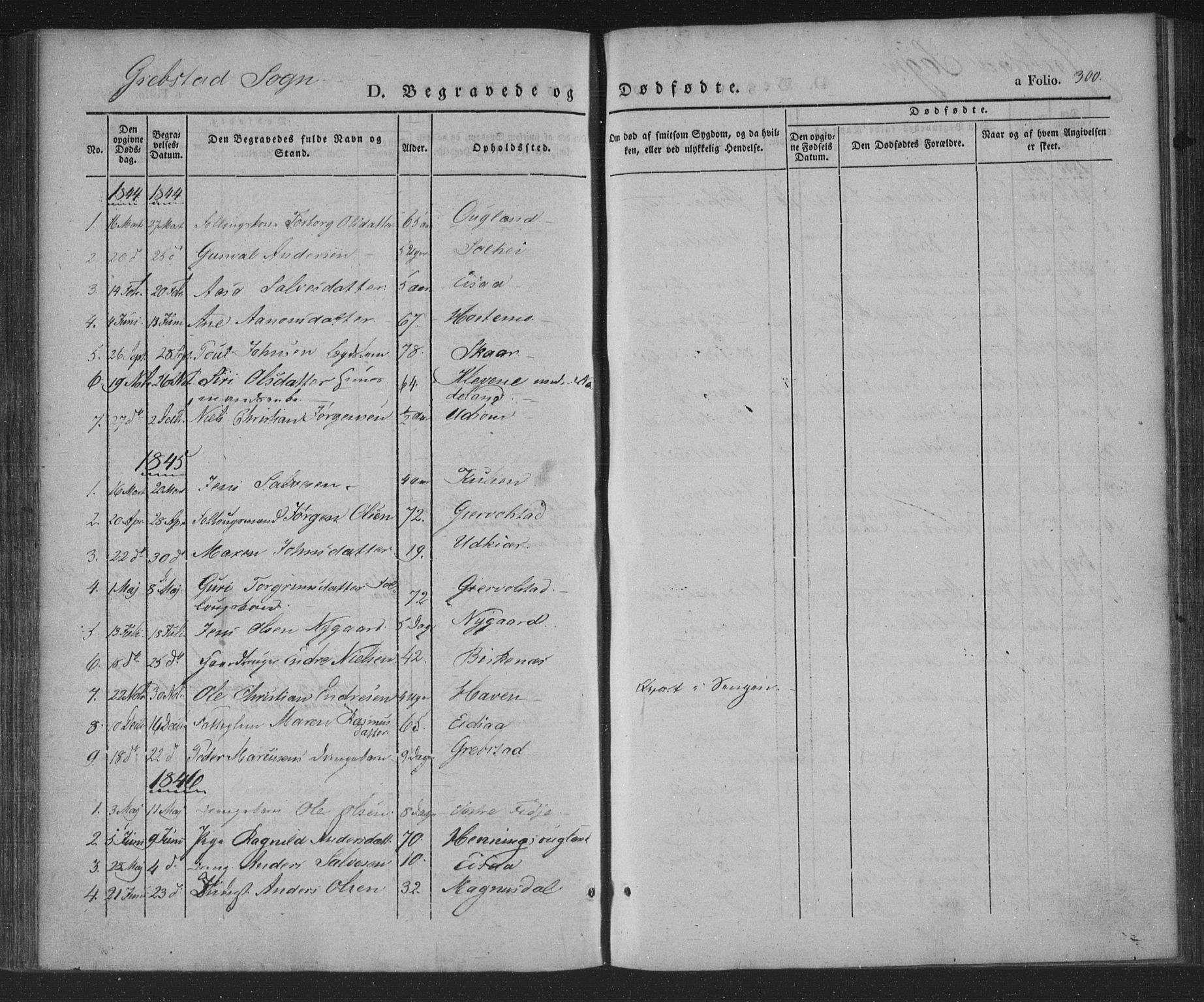 Søgne sokneprestkontor, SAK/1111-0037/F/Fa/Fab/L0009: Ministerialbok nr. A 9, 1838-1853, s. 300
