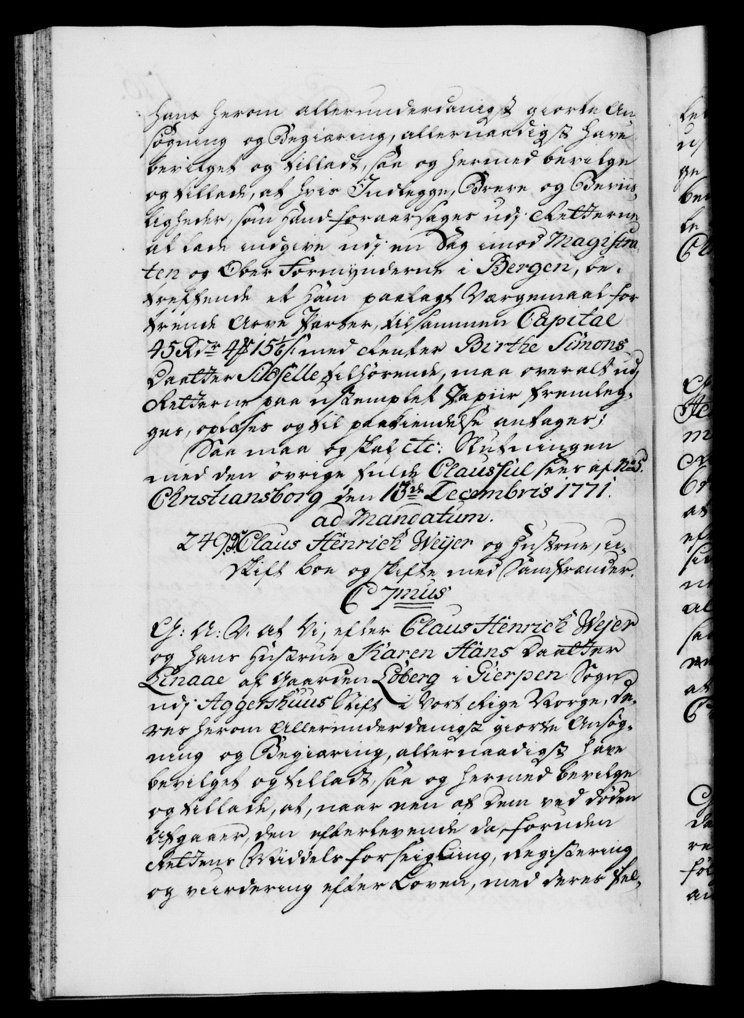 Danske Kanselli 1572-1799, RA/EA-3023/F/Fc/Fca/Fcaa/L0045: Norske registre "Norske eller 3. dept.s åpne brev, 1771-1773, s. 176b