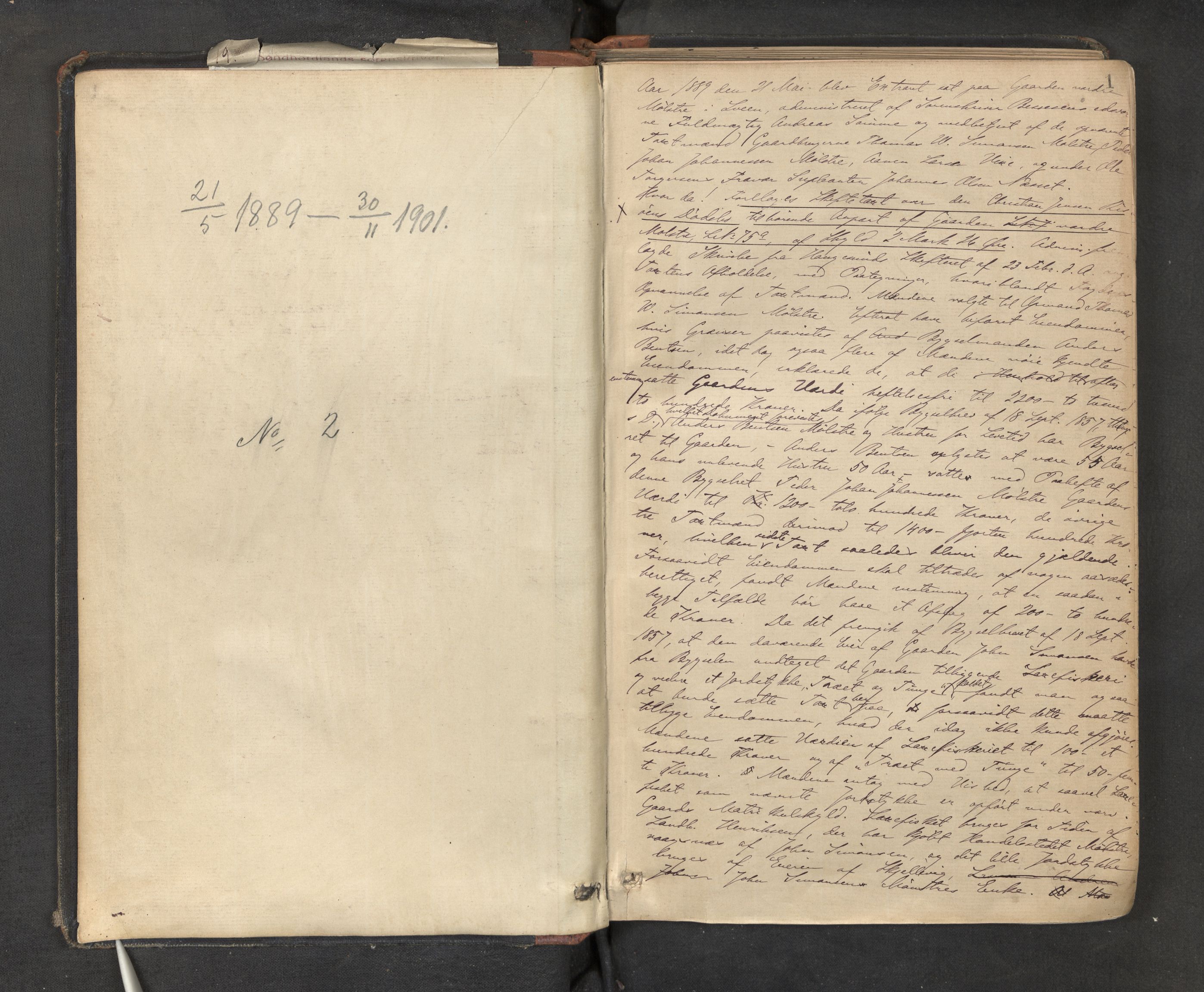 Sunnhordland sorenskrivar, AV/SAB-A-2401/1/F/Fb/Fba/L0016: Ekstrarettsprotokoll, 1889-1901