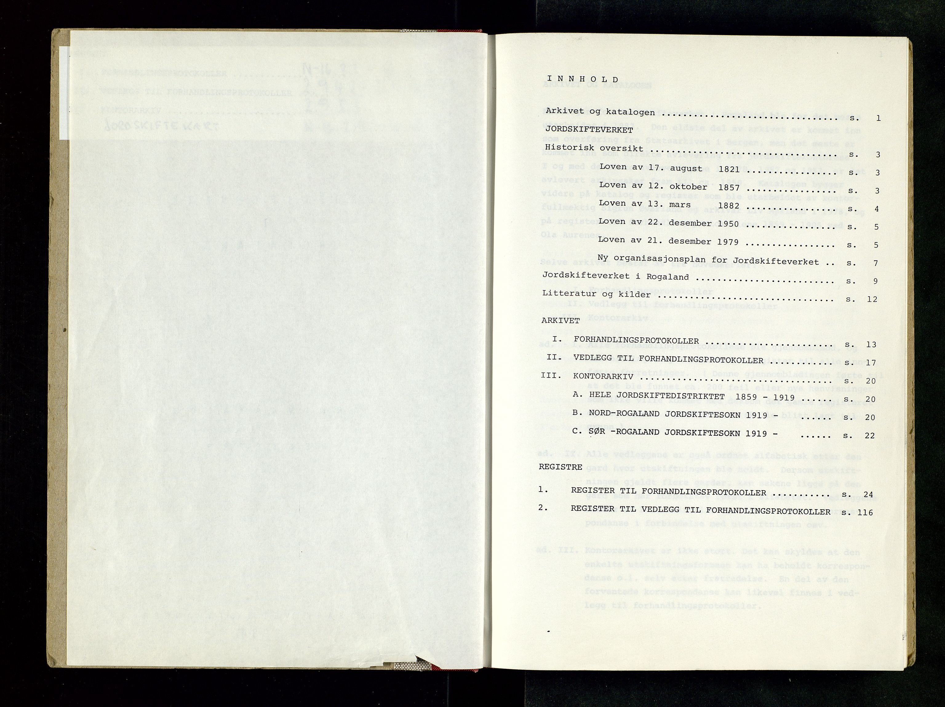 Rogaland jordskifterett, SAST/A-102426/Oaa/L0001: Katalog og register, 1859-1974