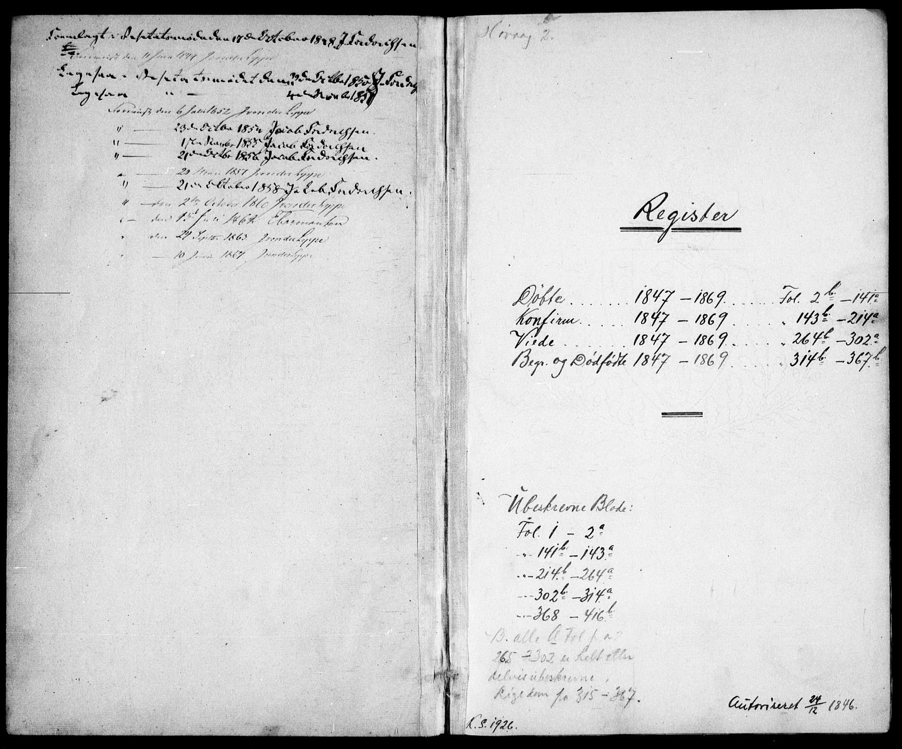 Høvåg sokneprestkontor, SAK/1111-0025/F/Fb/L0002: Klokkerbok nr. B 2, 1847-1869