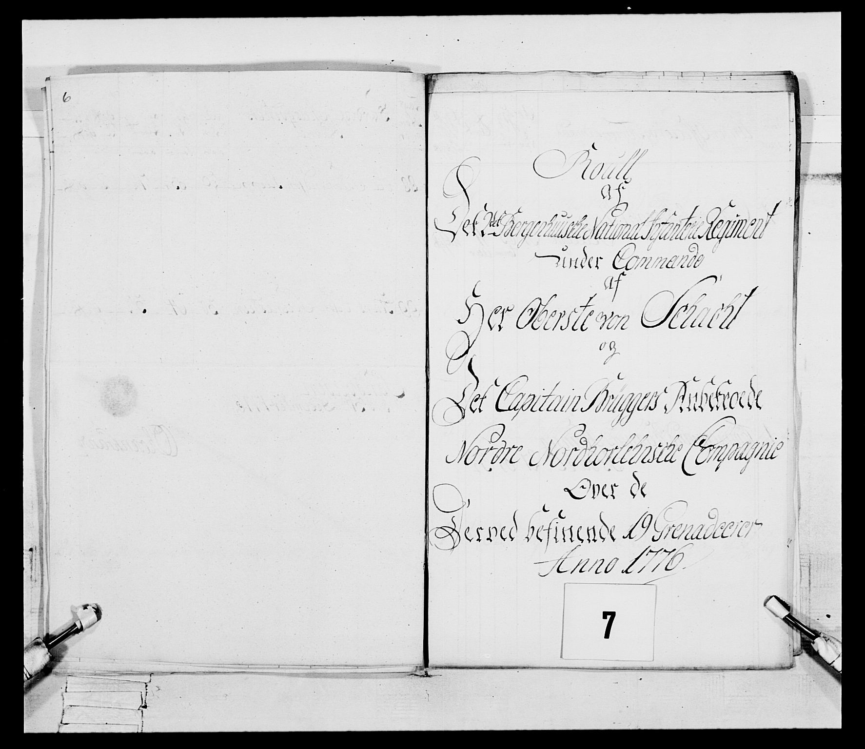 Generalitets- og kommissariatskollegiet, Det kongelige norske kommissariatskollegium, AV/RA-EA-5420/E/Eh/L0094: 2. Bergenhusiske nasjonale infanteriregiment, 1776-1779, s. 32