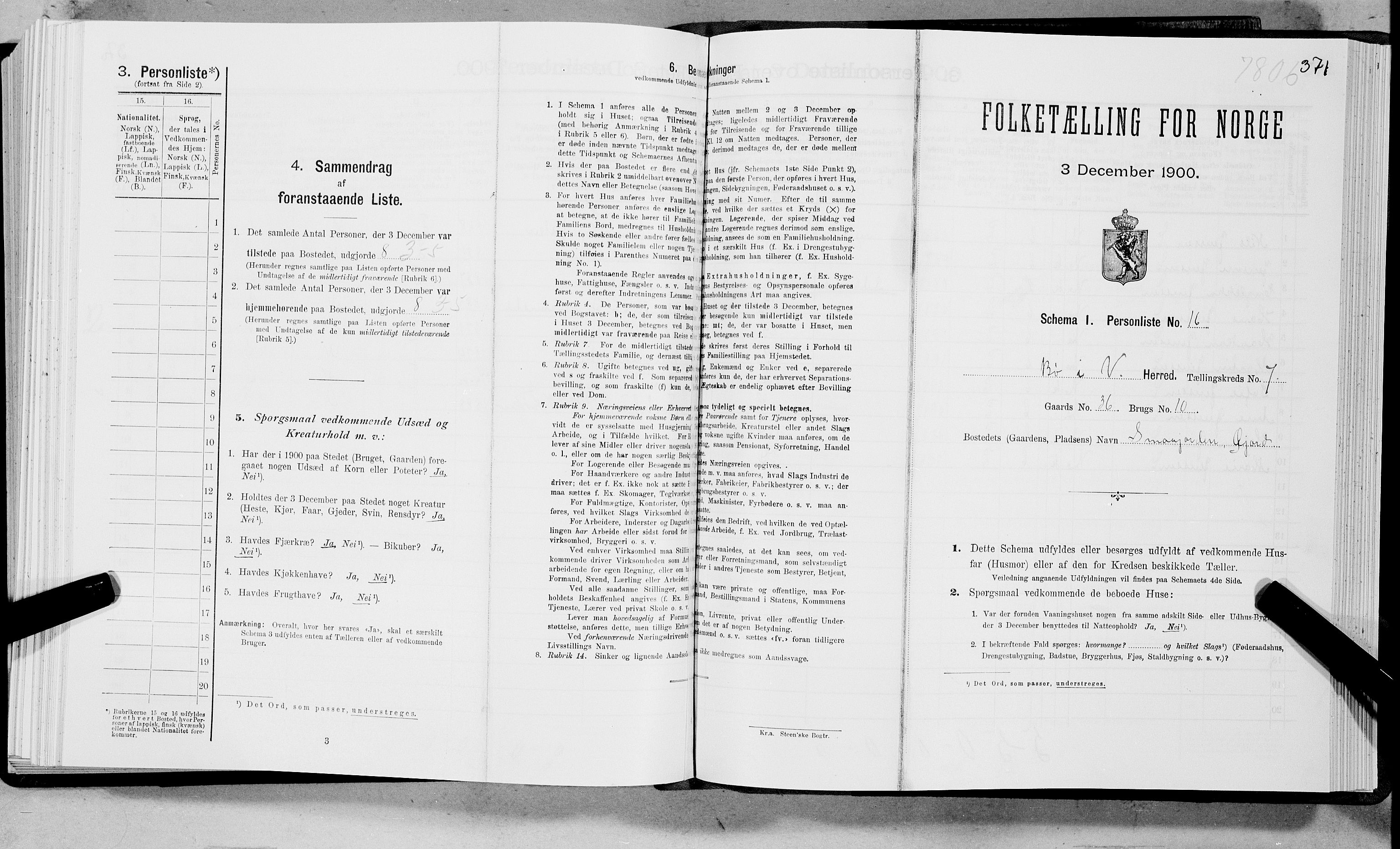 SAT, Folketelling 1900 for 1867 Bø herred, 1900, s. 782