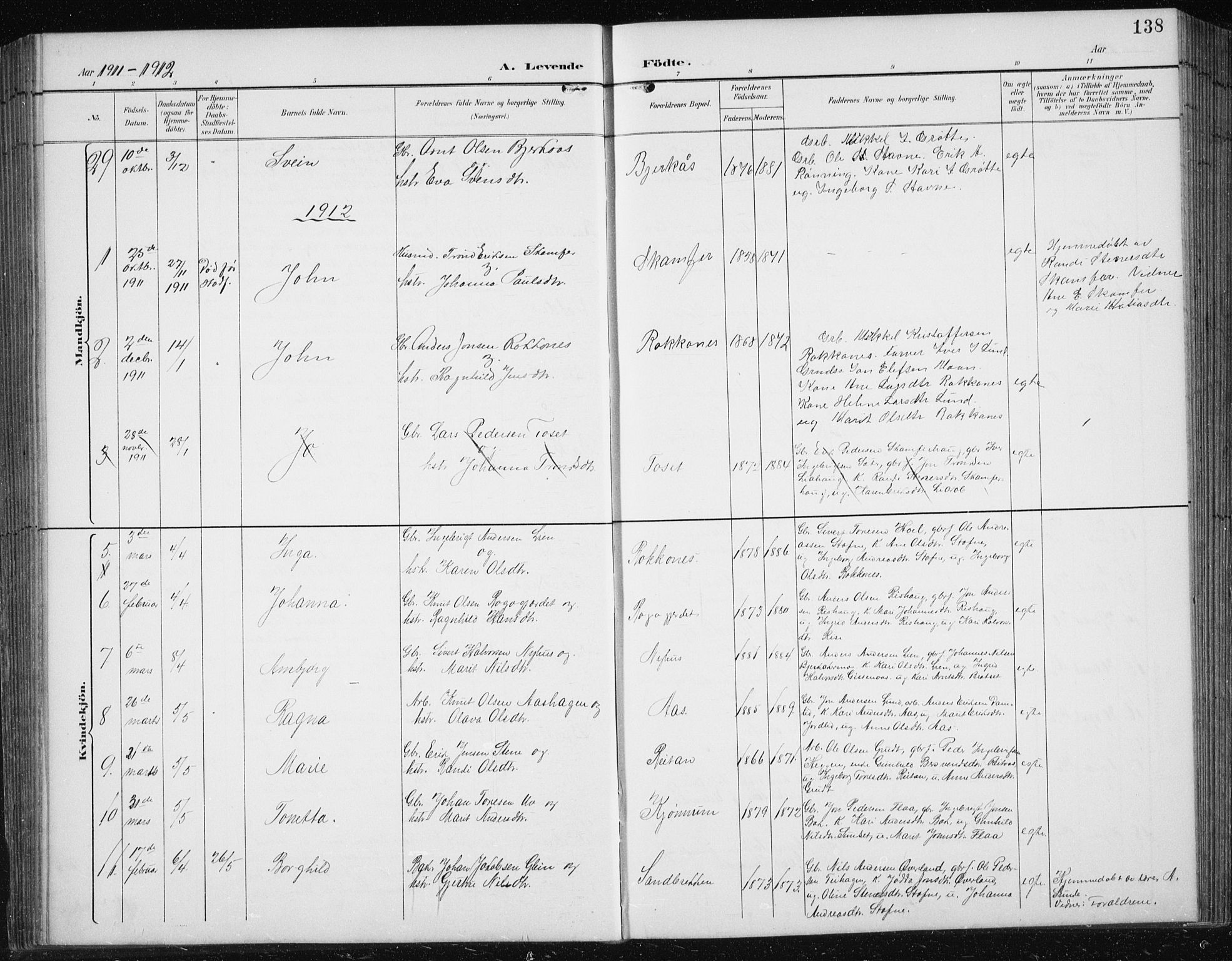 Ministerialprotokoller, klokkerbøker og fødselsregistre - Sør-Trøndelag, SAT/A-1456/674/L0876: Klokkerbok nr. 674C03, 1892-1912, s. 138