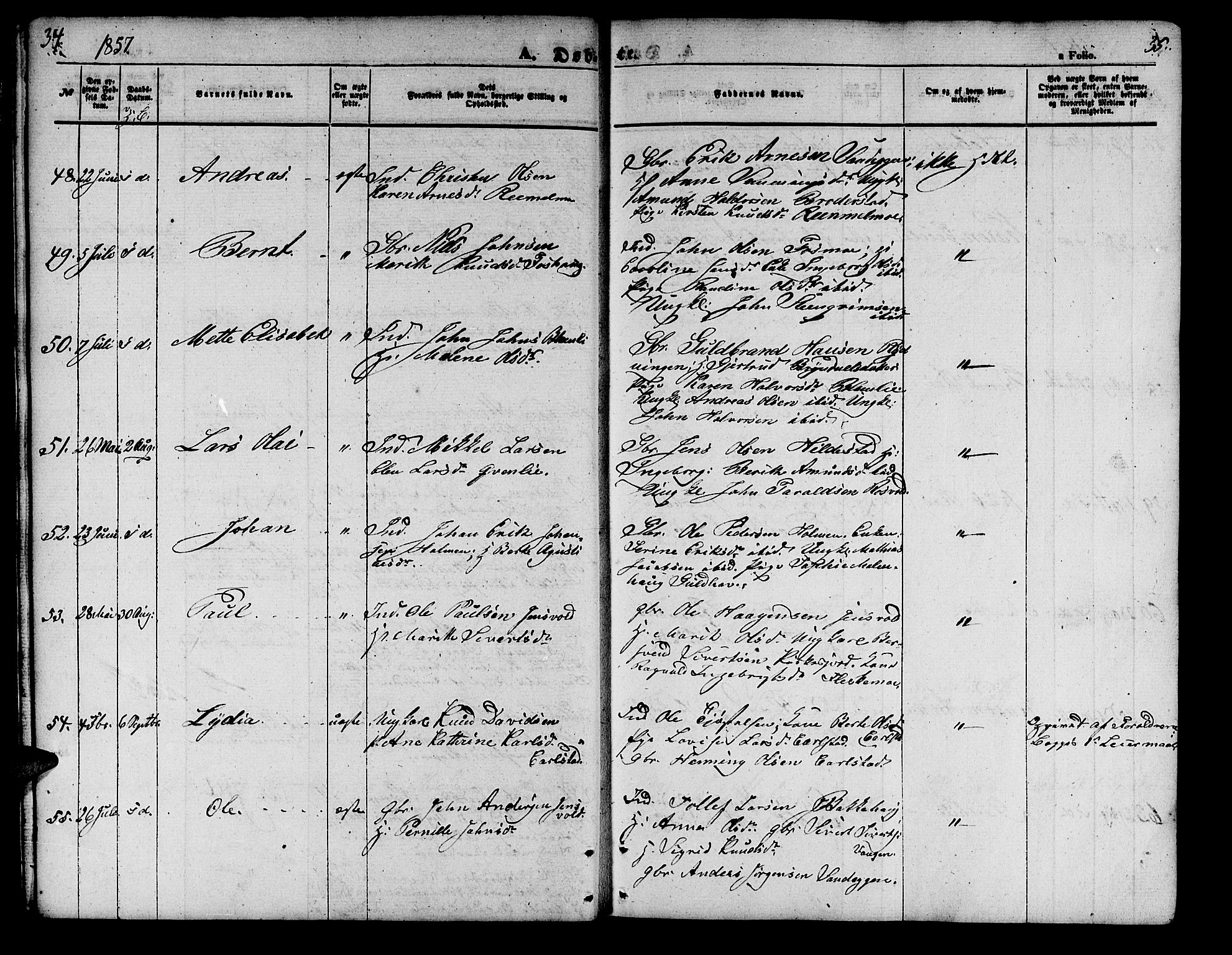 Målselv sokneprestembete, AV/SATØ-S-1311/G/Ga/Gab/L0001klokker: Klokkerbok nr. 1, 1856-1866, s. 34-35