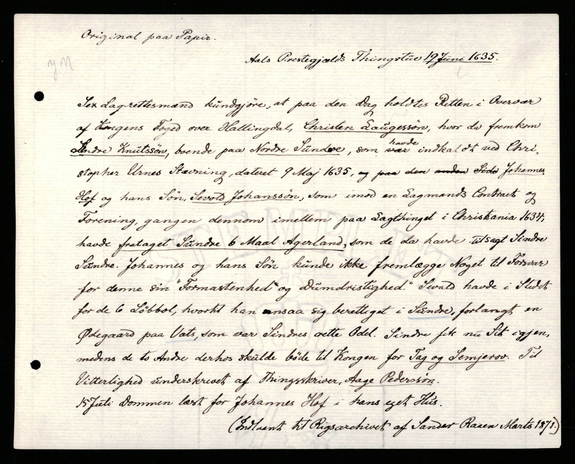 Riksarkivets diplomsamling, AV/RA-EA-5965/F35/F35b/L0008: Riksarkivets diplomer, seddelregister, 1635-1646, s. 29