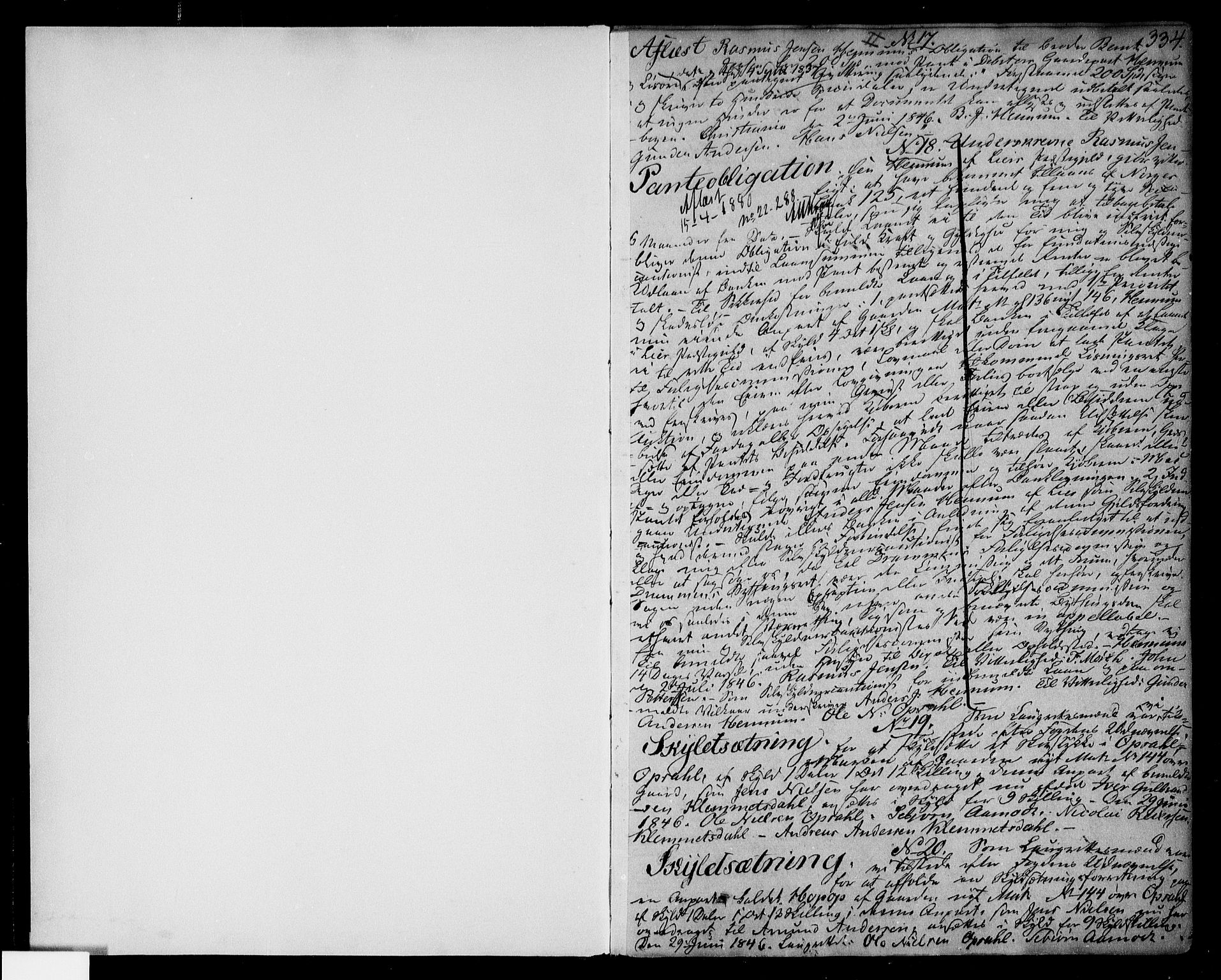Lier, Røyken og Hurum sorenskriveri, SAKO/A-89/G/Ga/Gab/L0004b: Pantebok nr. 4b, 1846-1850, s. 334