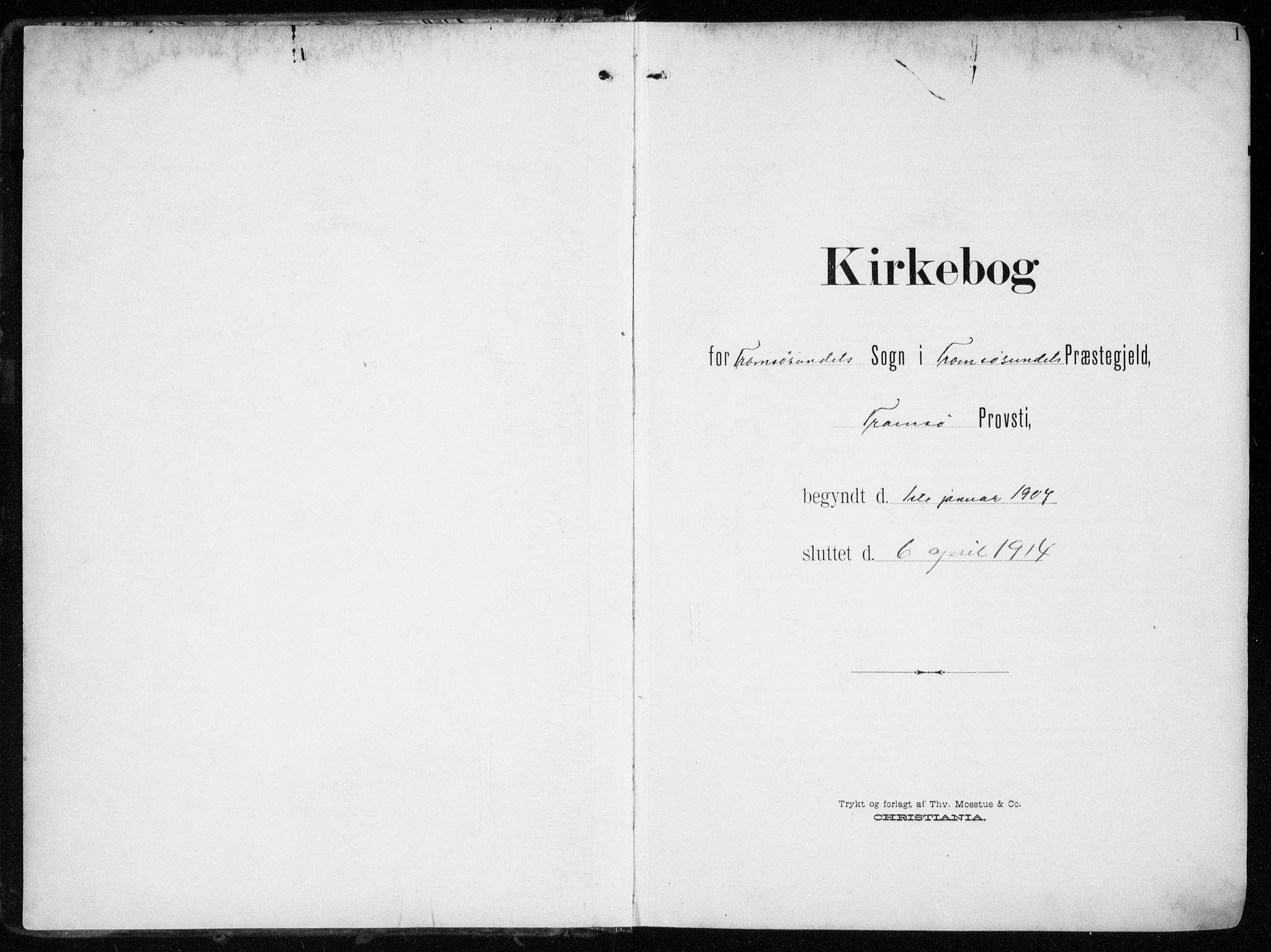 Tromsøysund sokneprestkontor, SATØ/S-1304/G/Ga/L0007kirke: Ministerialbok nr. 7, 1907-1914, s. 1