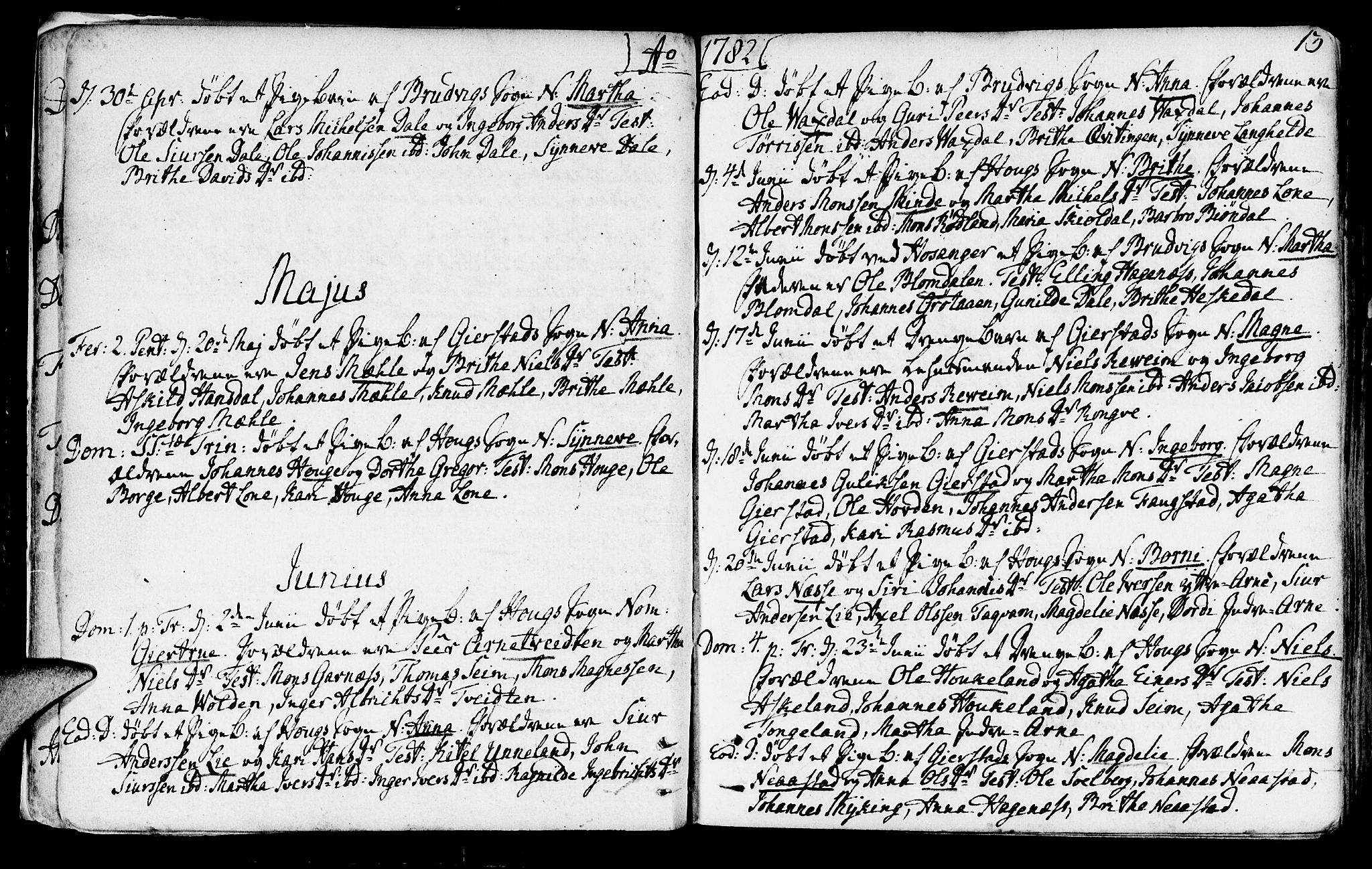 Haus sokneprestembete, SAB/A-75601/H/Haa: Ministerialbok nr. A 10, 1782-1796, s. 13