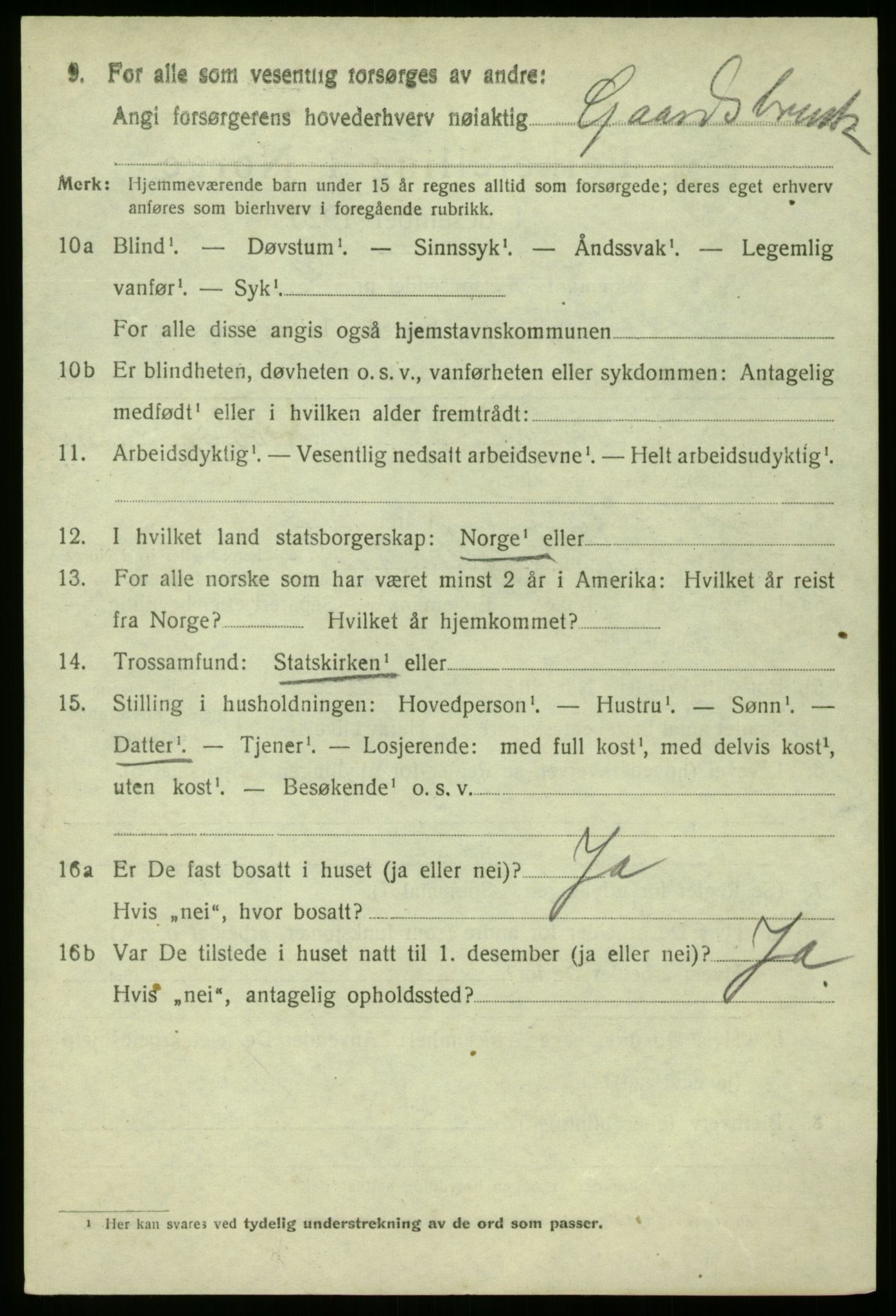 SAB, Folketelling 1920 for 1266 Masfjorden herred, 1920, s. 3960