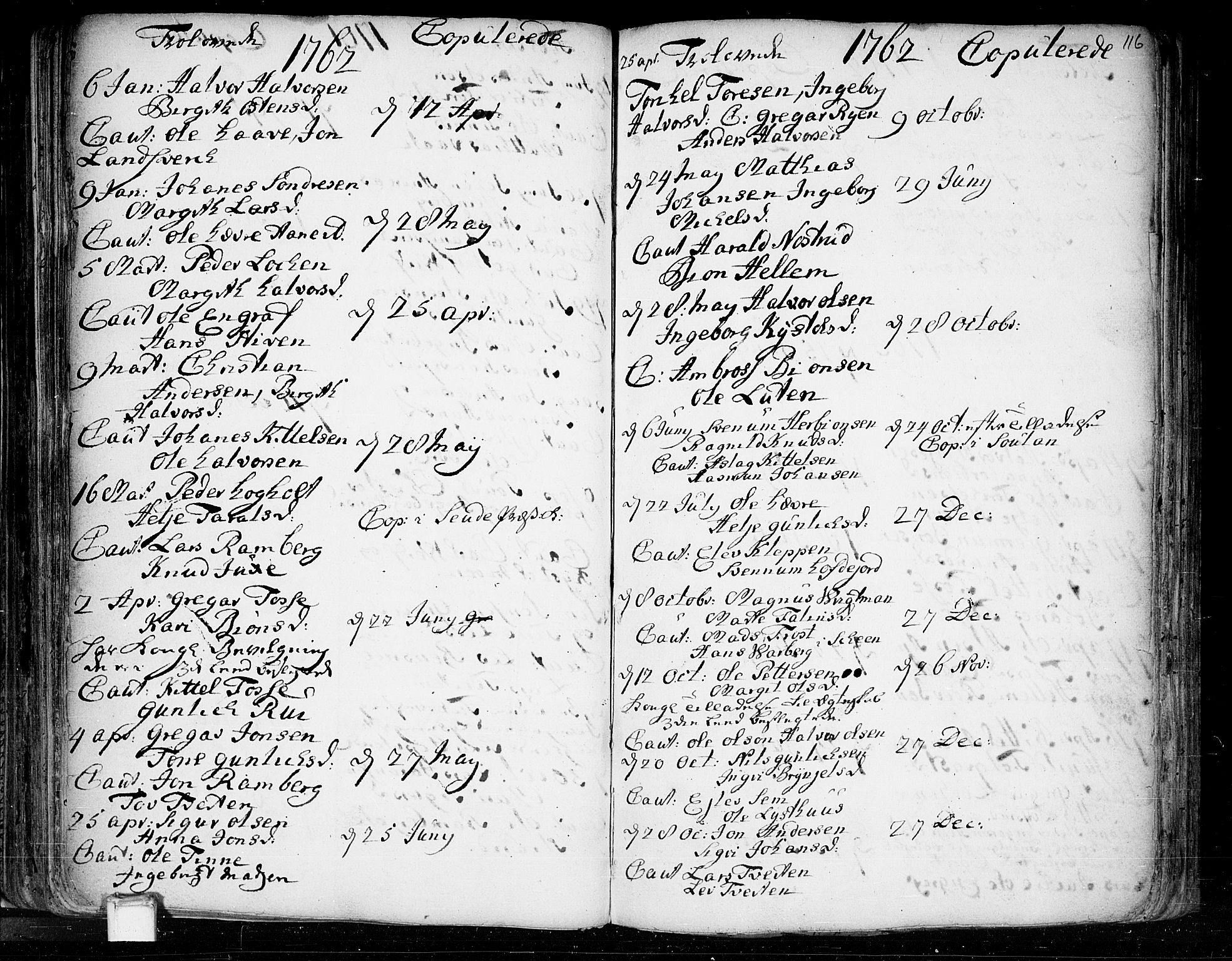 Heddal kirkebøker, AV/SAKO-A-268/F/Fa/L0003: Ministerialbok nr. I 3, 1723-1783, s. 116