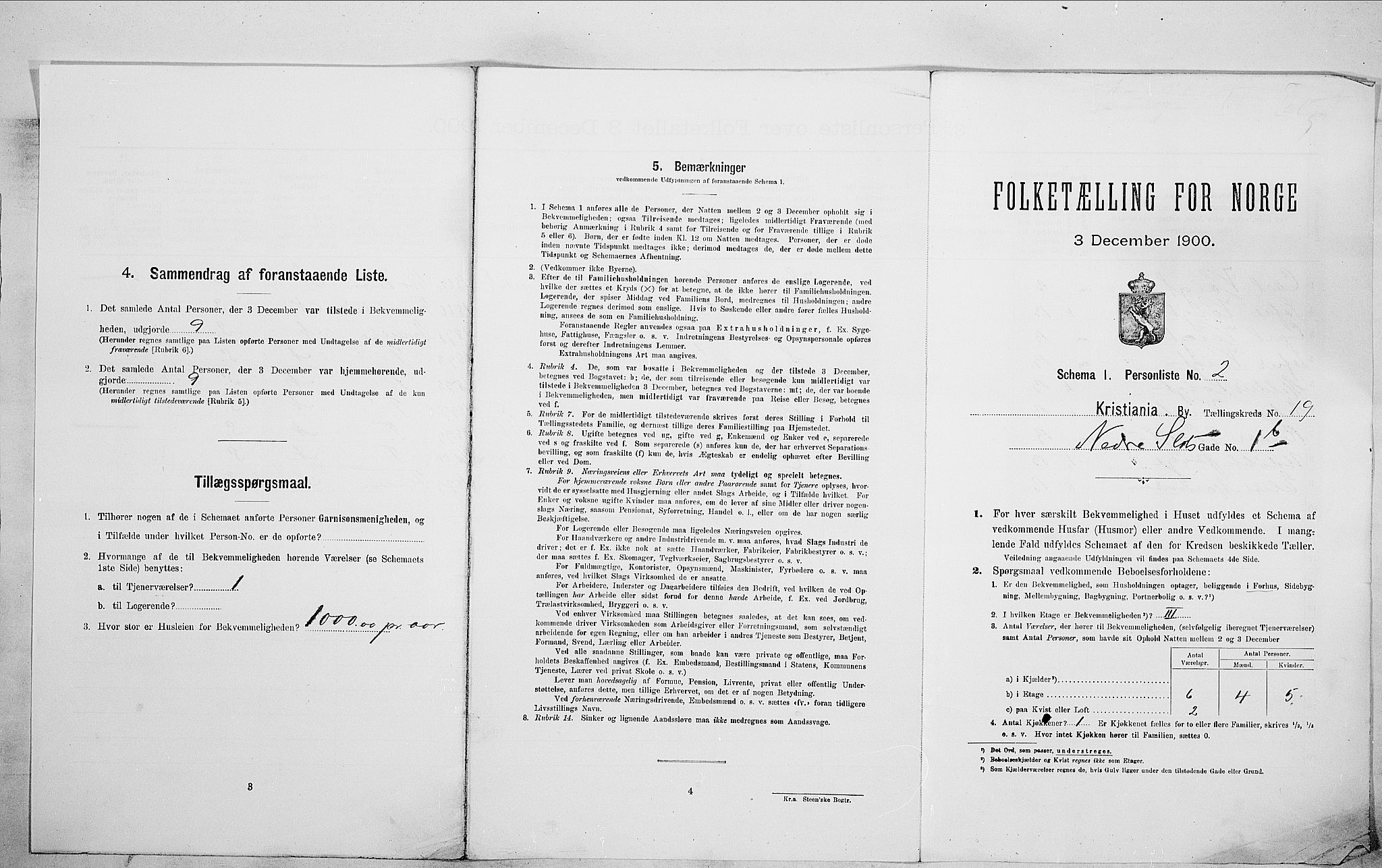 SAO, Folketelling 1900 for 0301 Kristiania kjøpstad, 1900, s. 62858