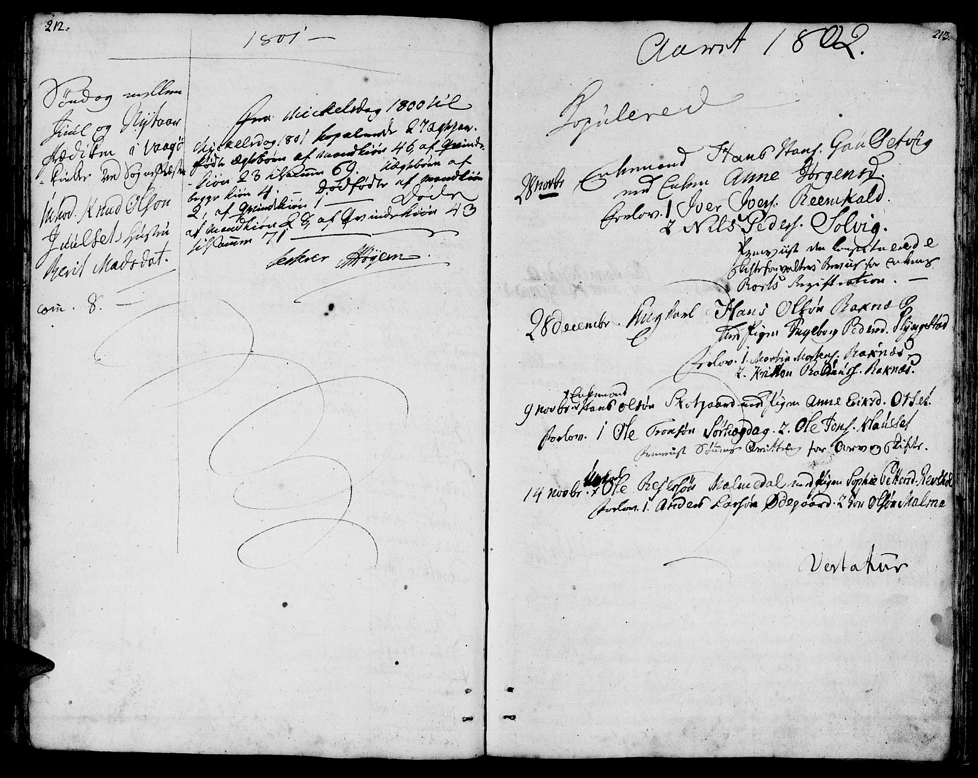 Ministerialprotokoller, klokkerbøker og fødselsregistre - Møre og Romsdal, AV/SAT-A-1454/560/L0717: Ministerialbok nr. 560A01, 1785-1808, s. 212-213