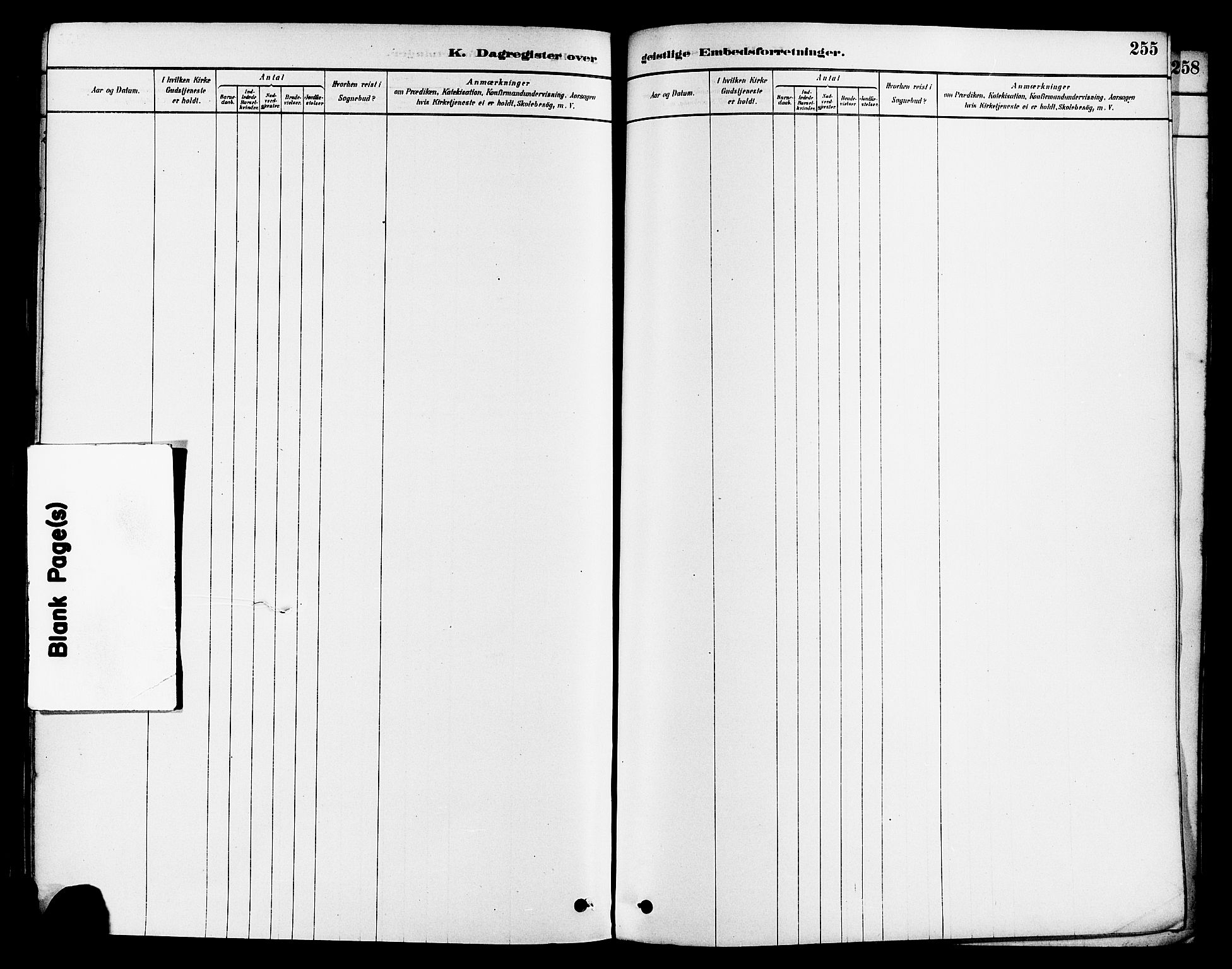 Haugesund sokneprestkontor, SAST/A -101863/H/Ha/Haa/L0003: Ministerialbok nr. A 3, 1885-1890, s. 255