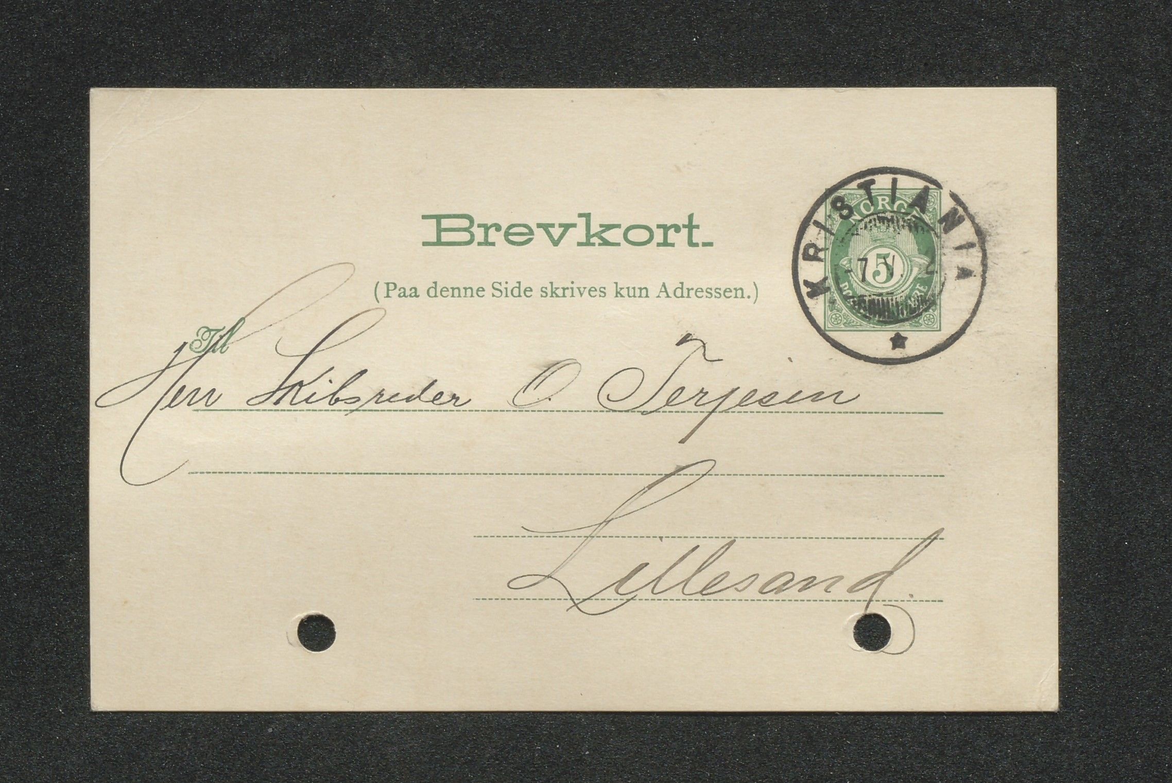 O. Terjesens rederi, AAKS/PA-2525/E/E01/L0010: Korrespondanse, 1901