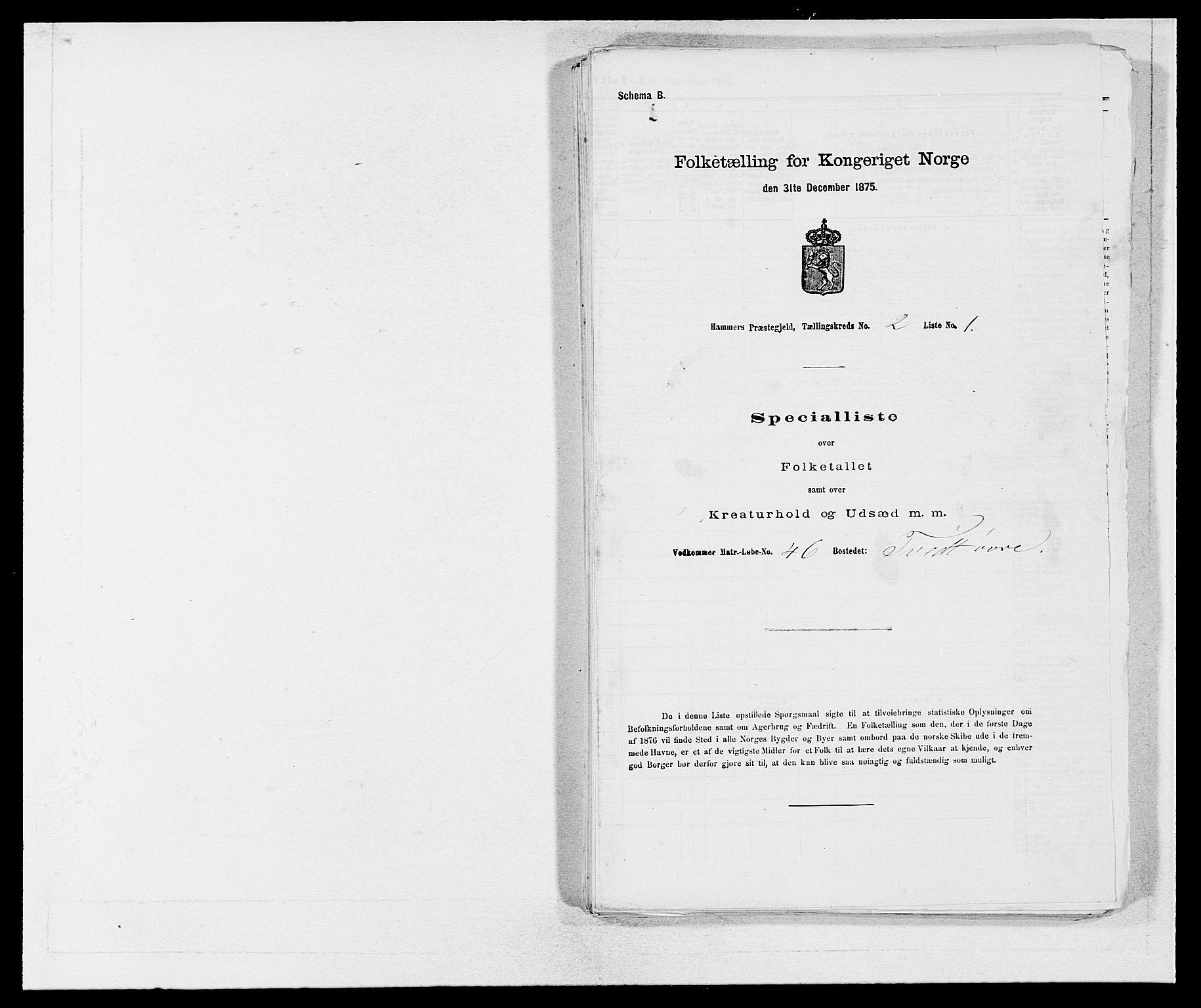SAB, Folketelling 1875 for 1254P Hamre prestegjeld, 1875, s. 171