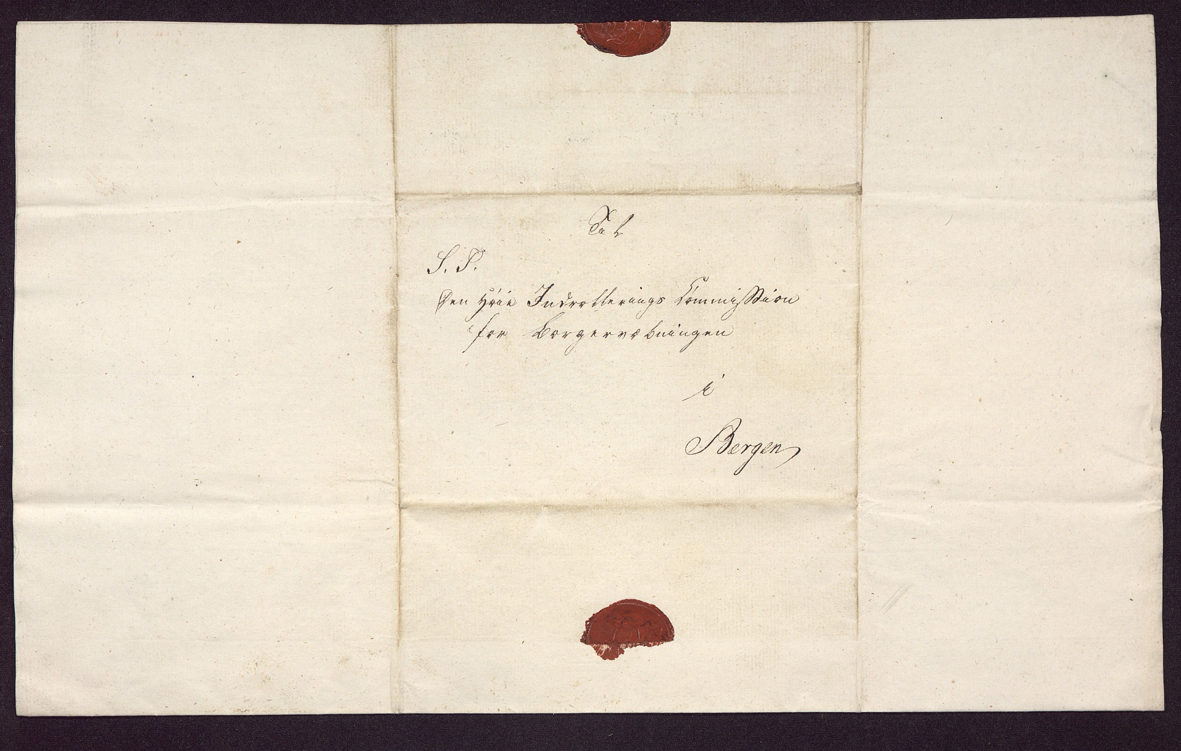 Borgervæpningen i Bergen, BBA/A-1301/G/Gf/L0002/0004: Vedlegg / Brev til innrulleringskommisjonen fra M. Wesenberg, 1814