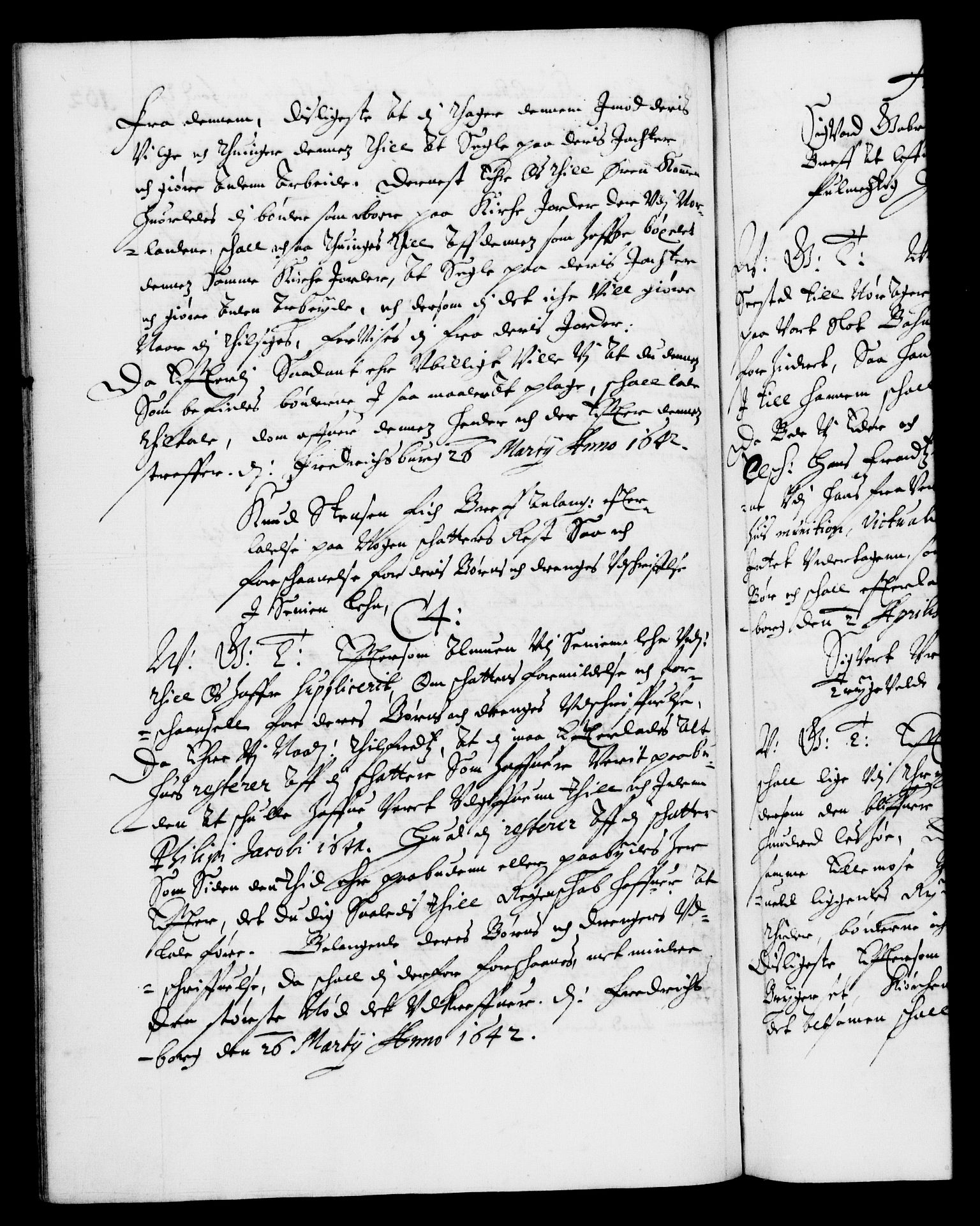 Danske Kanselli 1572-1799, AV/RA-EA-3023/F/Fc/Fca/Fcab/L0007: Norske tegnelser (mikrofilm), 1640-1648, s. 102b