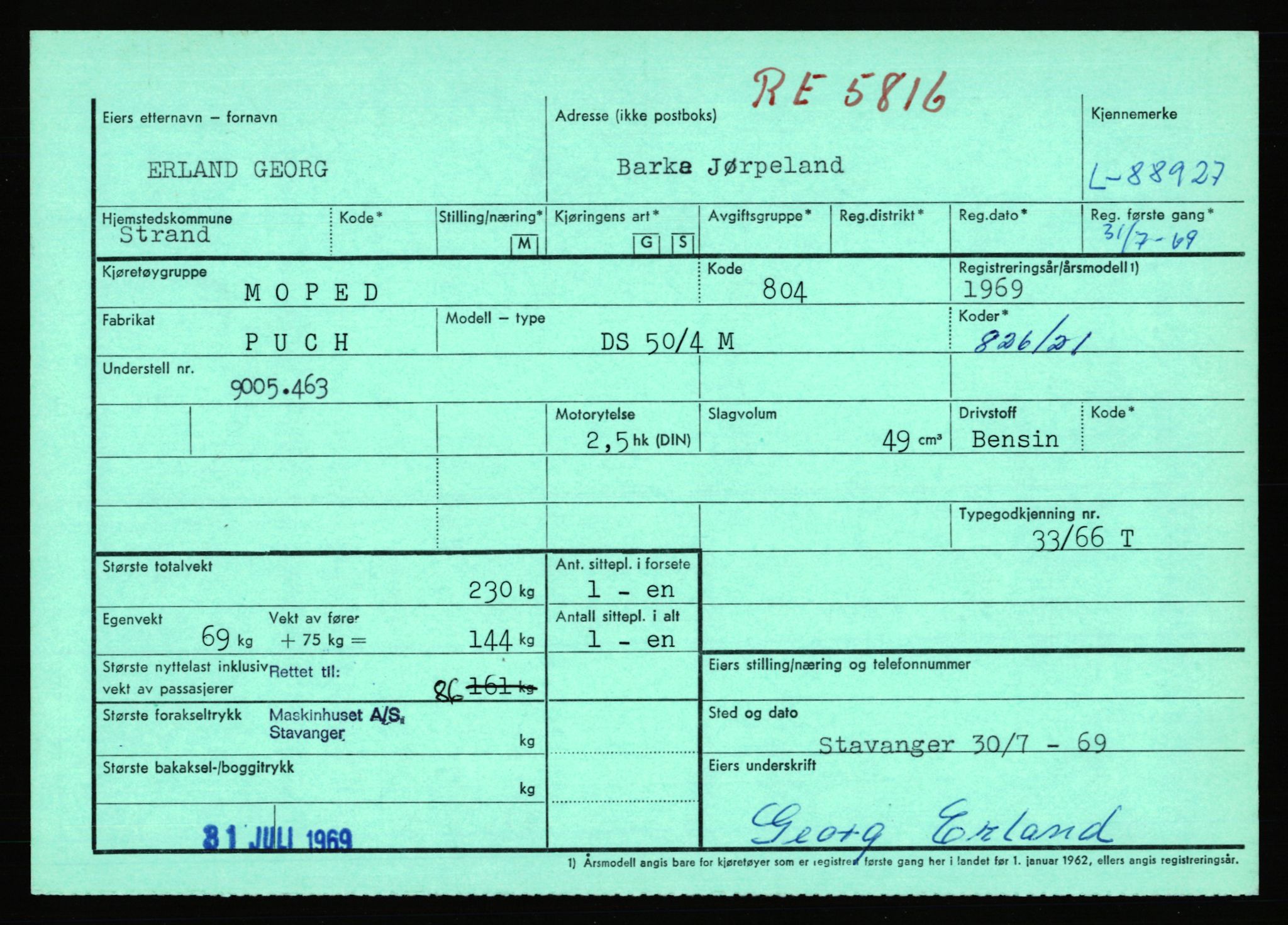 Stavanger trafikkstasjon, SAST/A-101942/0/F/L0075: L-88800 - L-92499, 1930-1971, s. 187