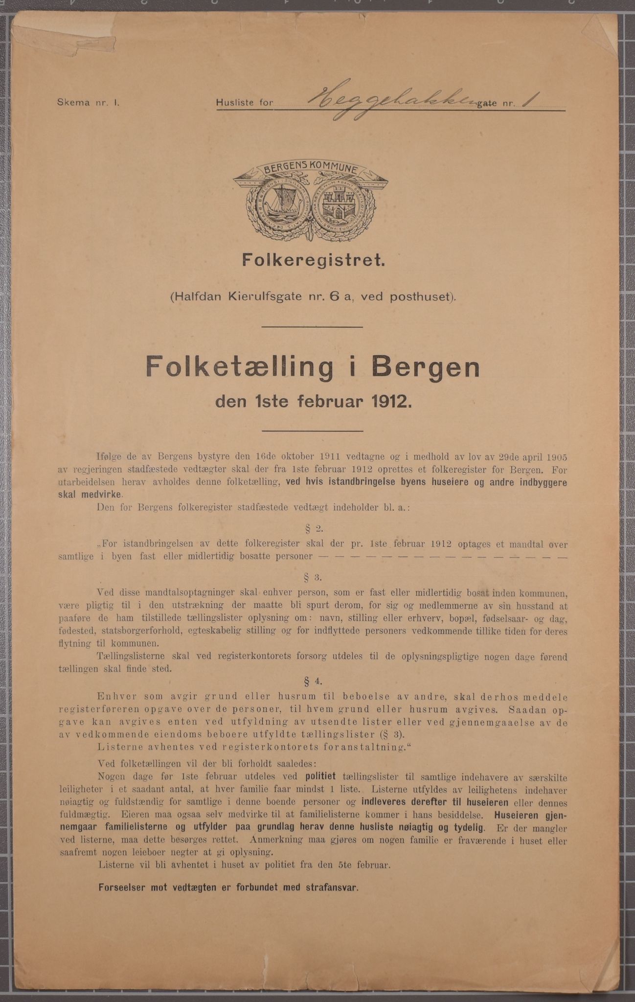 SAB, Kommunal folketelling 1912 for Bergen kjøpstad, 1912, s. 1900