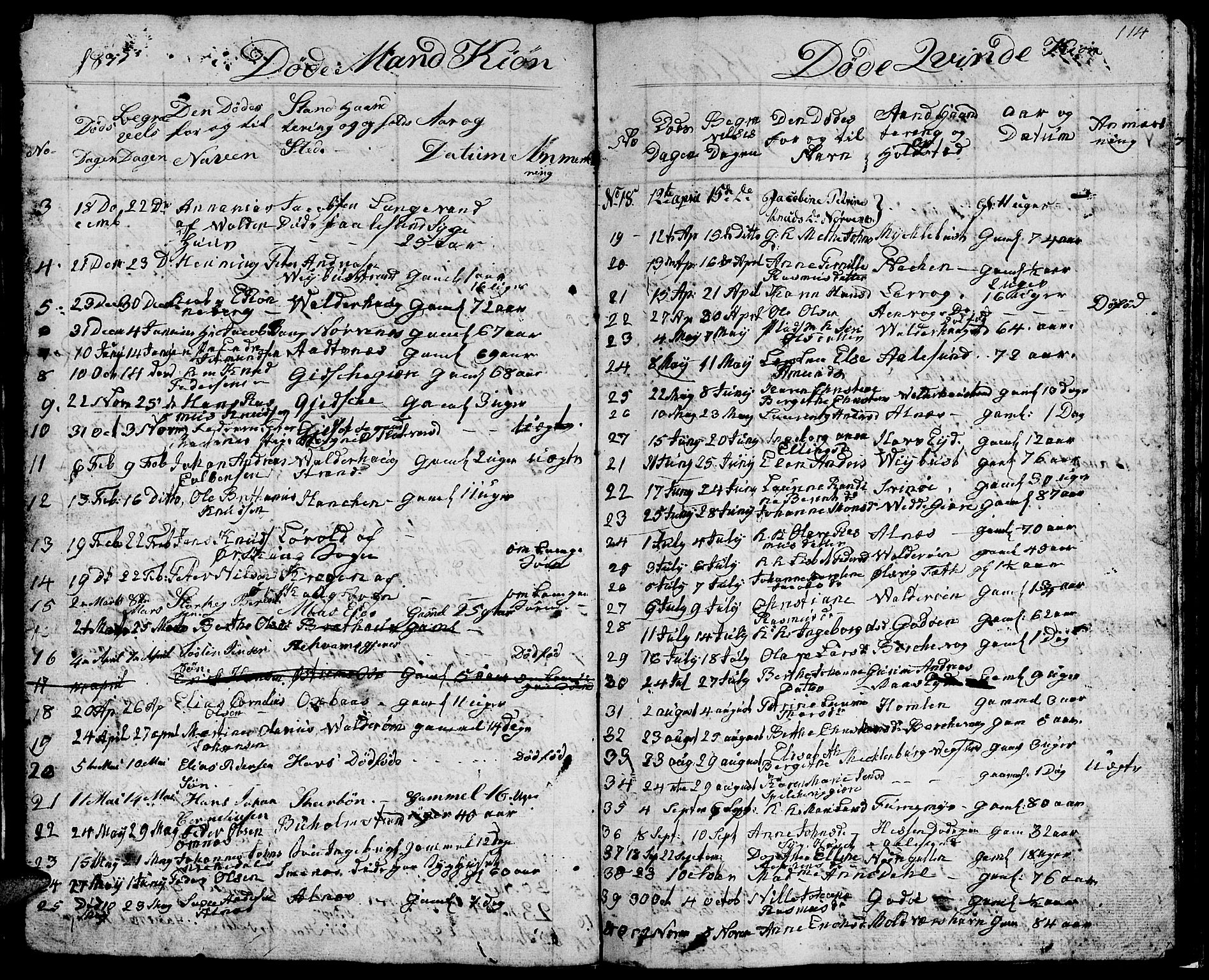 Ministerialprotokoller, klokkerbøker og fødselsregistre - Møre og Romsdal, AV/SAT-A-1454/528/L0425: Klokkerbok nr. 528C06, 1827-1840, s. 114