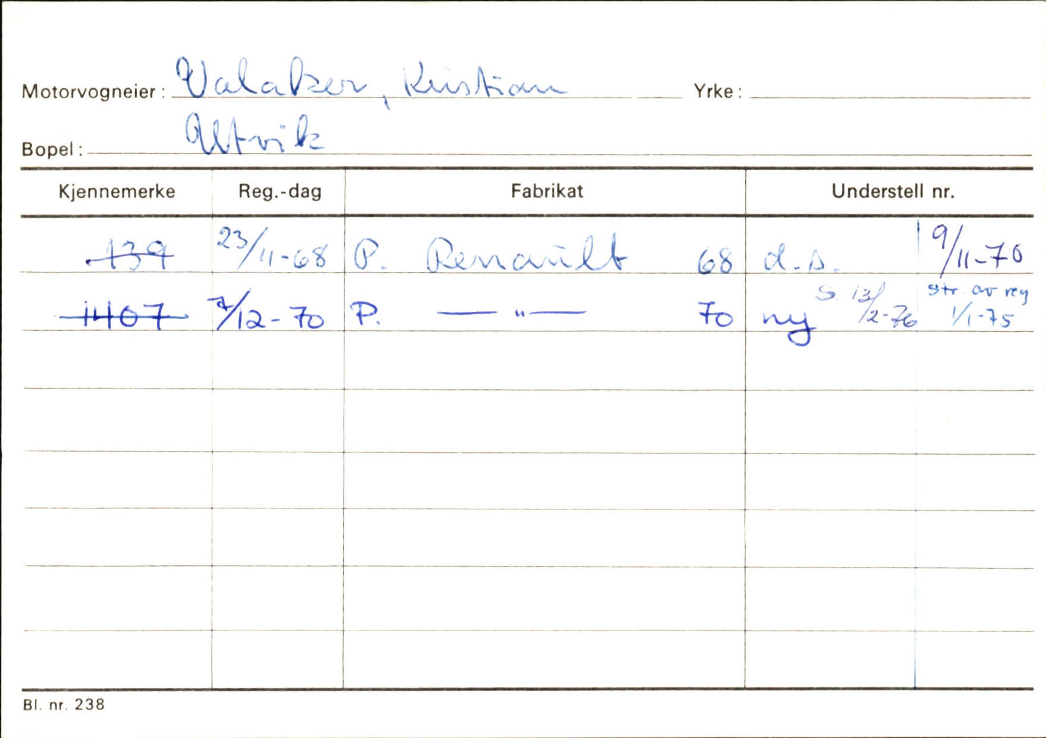 Statens vegvesen, Sogn og Fjordane vegkontor, AV/SAB-A-5301/4/F/L0131: Eigarregister Høyanger P-Å. Stryn S-Å, 1945-1975, s. 2079