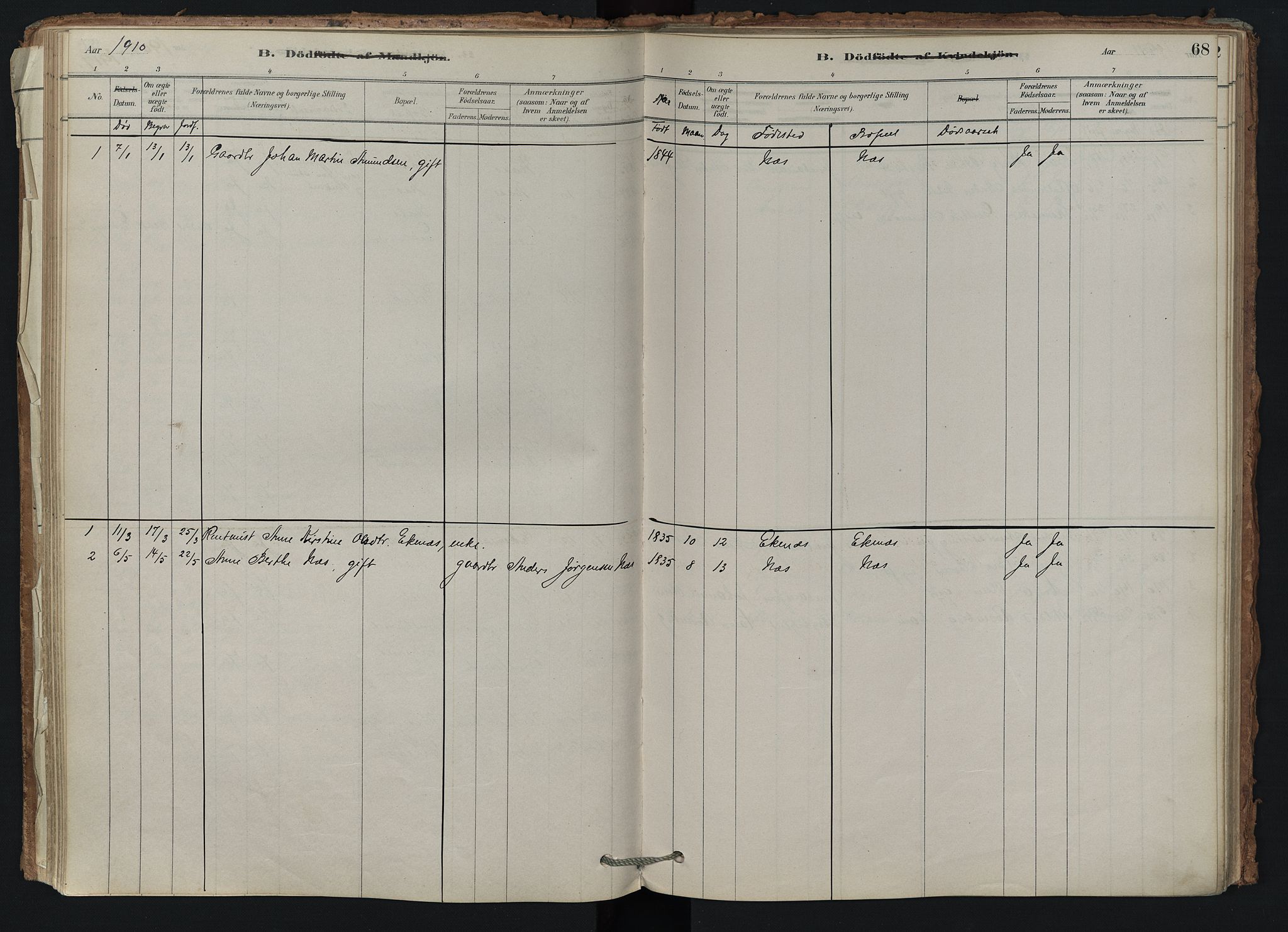 Brunlanes kirkebøker, SAKO/A-342/F/Fd/L0001: Ministerialbok nr. IV 1, 1878-1917, s. 68