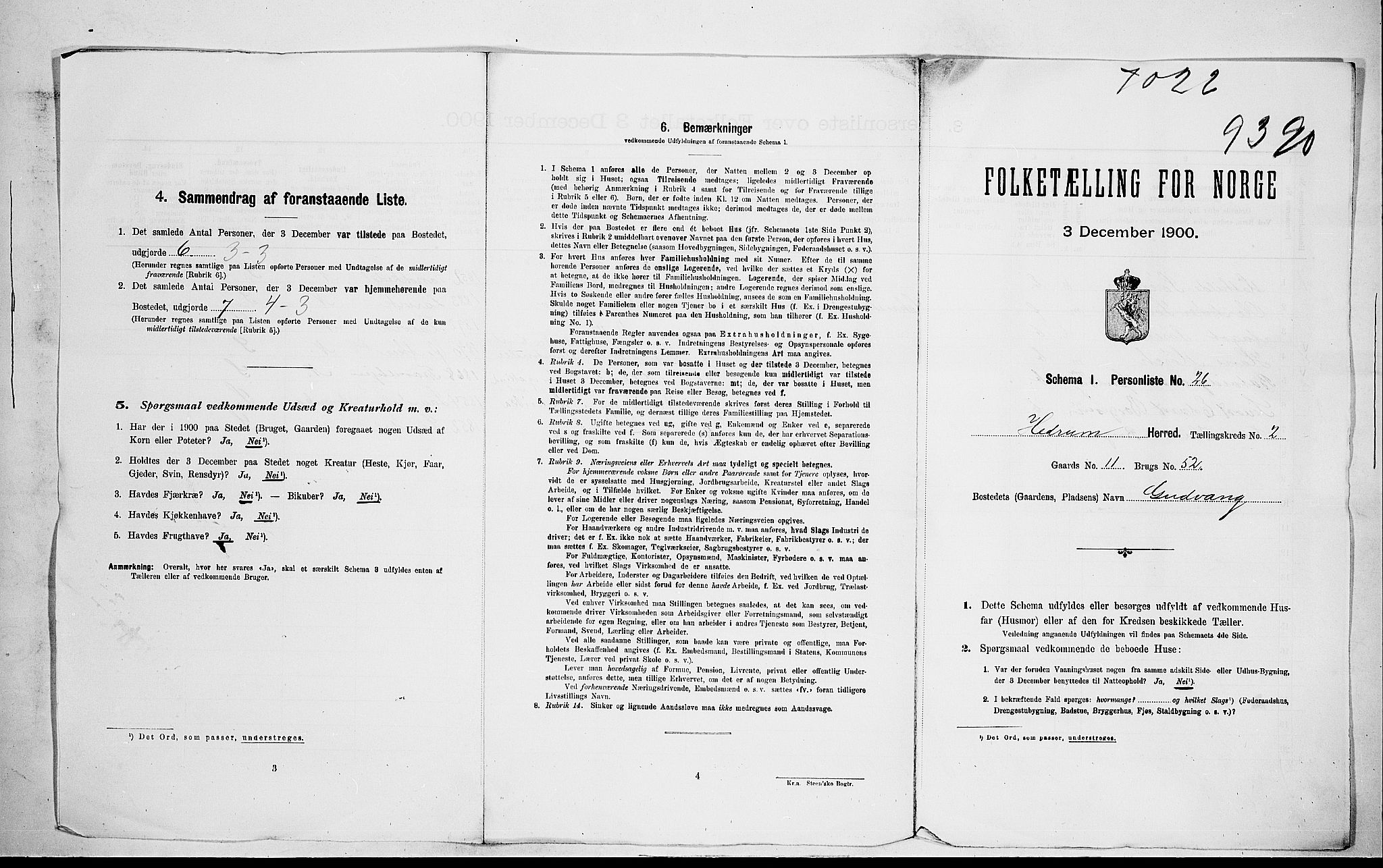RA, Folketelling 1900 for 0727 Hedrum herred, 1900, s. 40