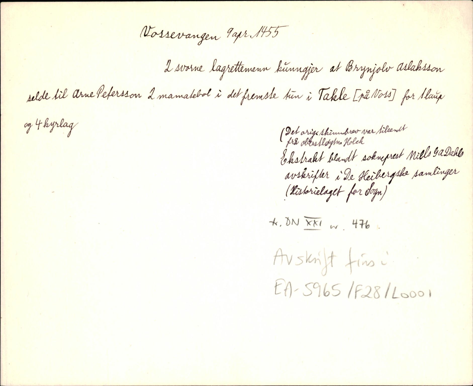 Riksarkivets diplomsamling, AV/RA-EA-5965/F35/F35d/L0001: Innlånte diplomer, seddelregister, 1316-1591, s. 151