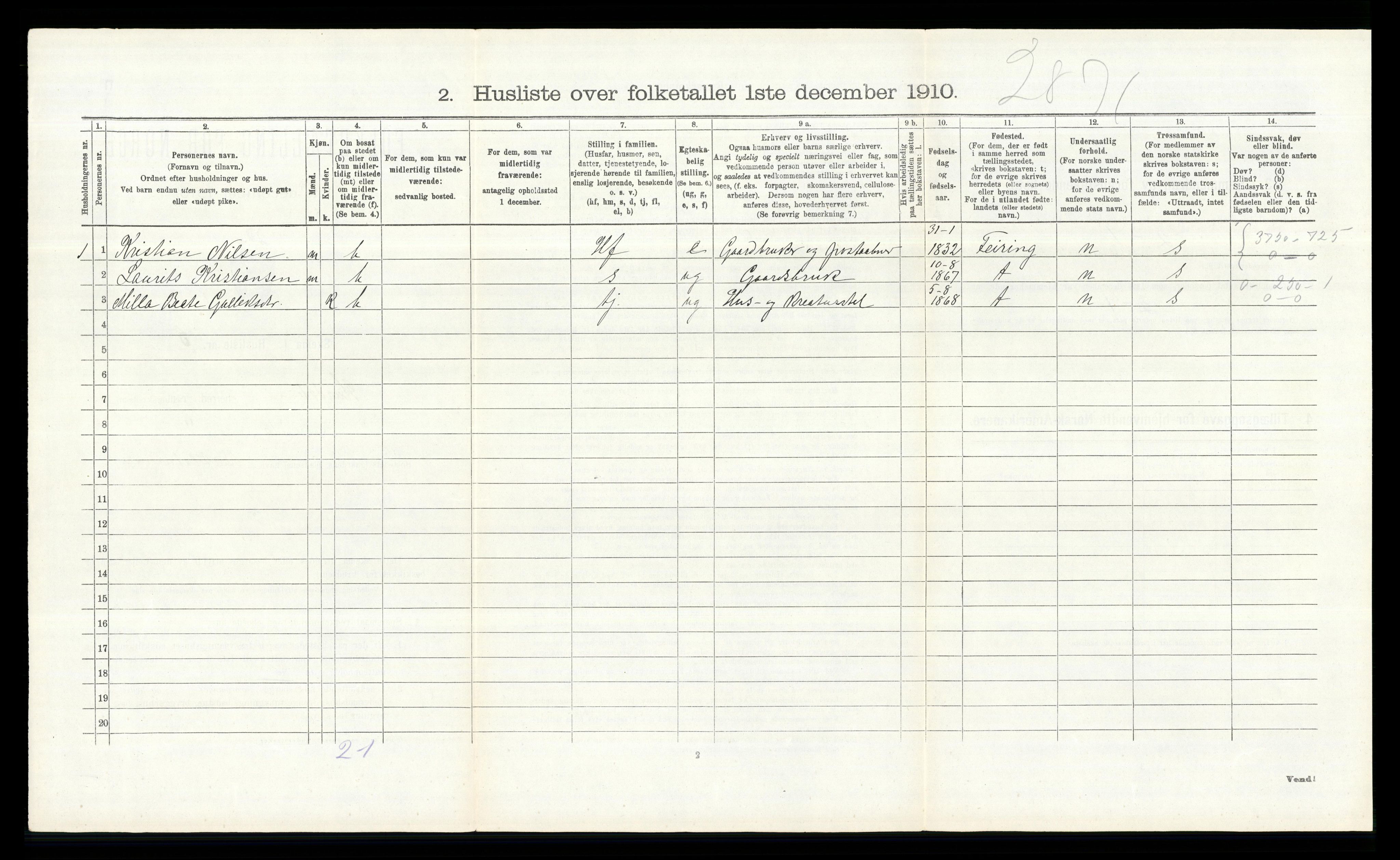 RA, Folketelling 1910 for 0239 Hurdal herred, 1910, s. 471