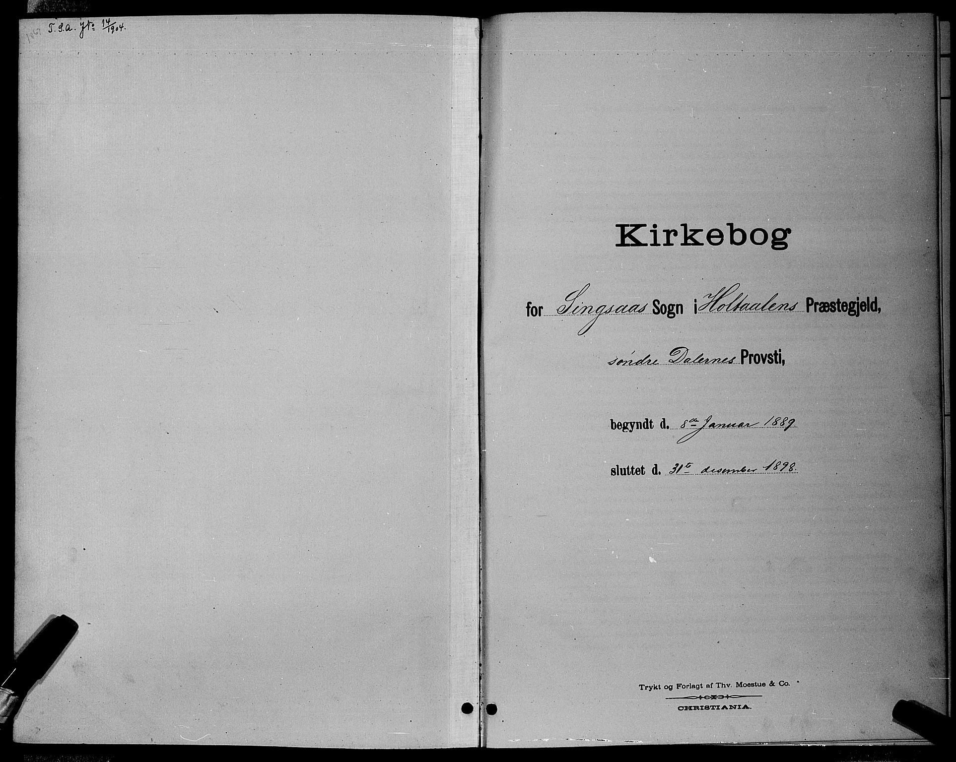Ministerialprotokoller, klokkerbøker og fødselsregistre - Sør-Trøndelag, SAT/A-1456/688/L1028: Klokkerbok nr. 688C03, 1889-1899