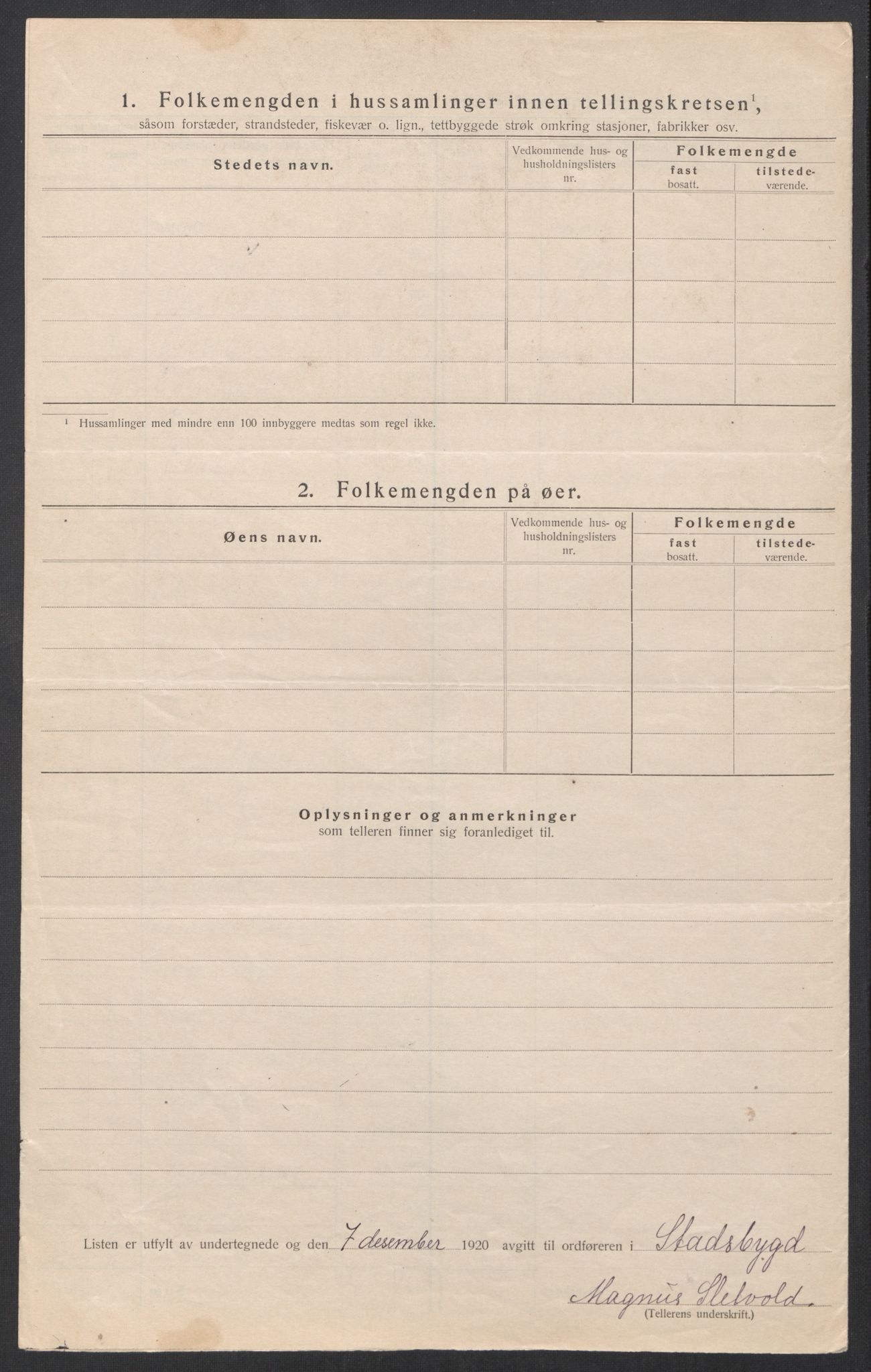 SAT, Folketelling 1920 for 1625 Stadsbygd herred, 1920, s. 11