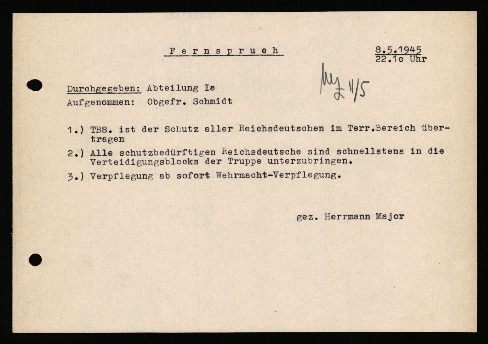 Deutscher Oberbefehlshaber Norwegen (DOBN), RA/RAFA-2197/D/Dl/L0119: DB Zone Stavanger Abt. Ic, 1945, s. 252