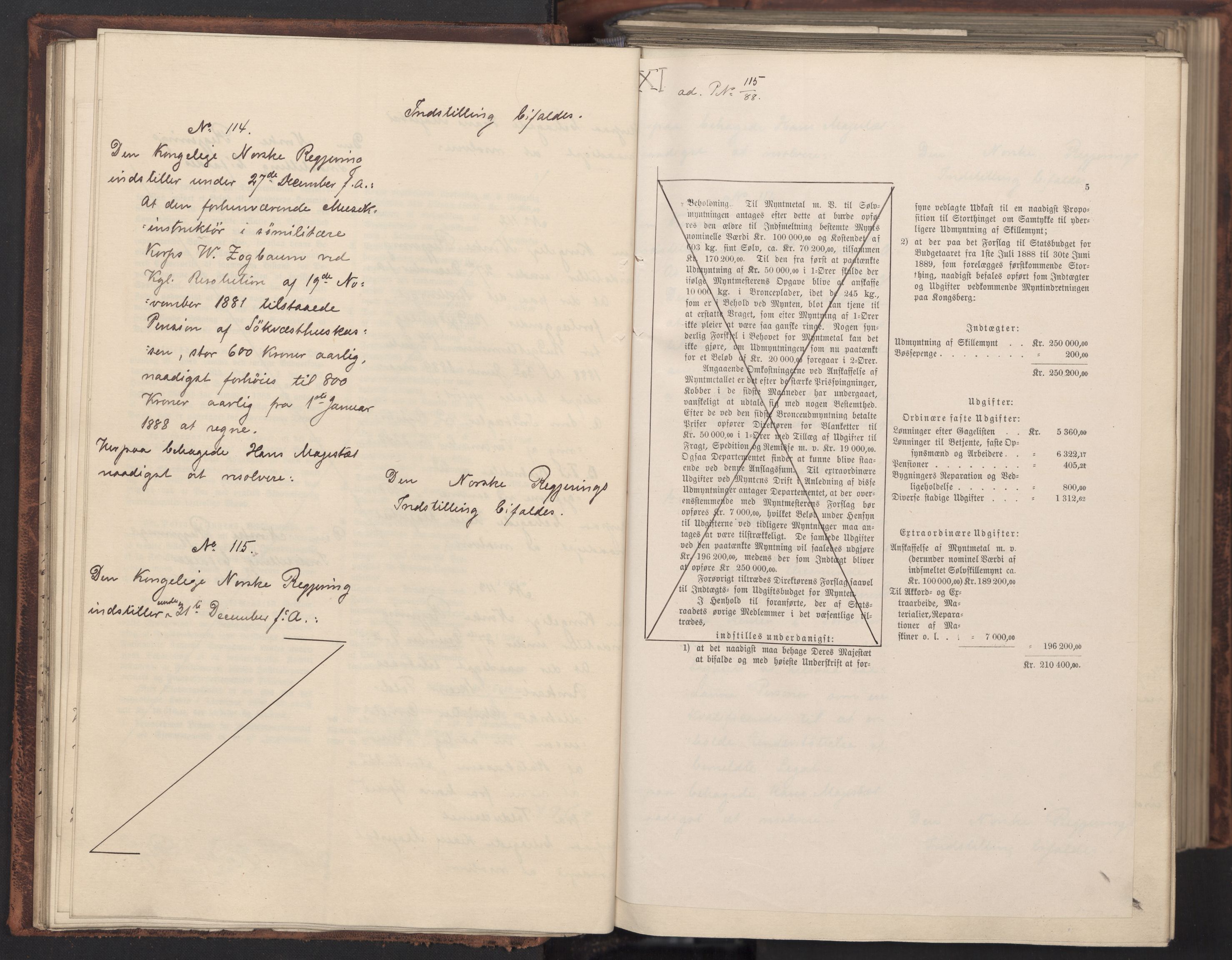 Statsrådssekretariatet, AV/RA-S-1001/A/Ab/L0151: Kgl. res. nr. 1-1281, 1. halvår, 1888