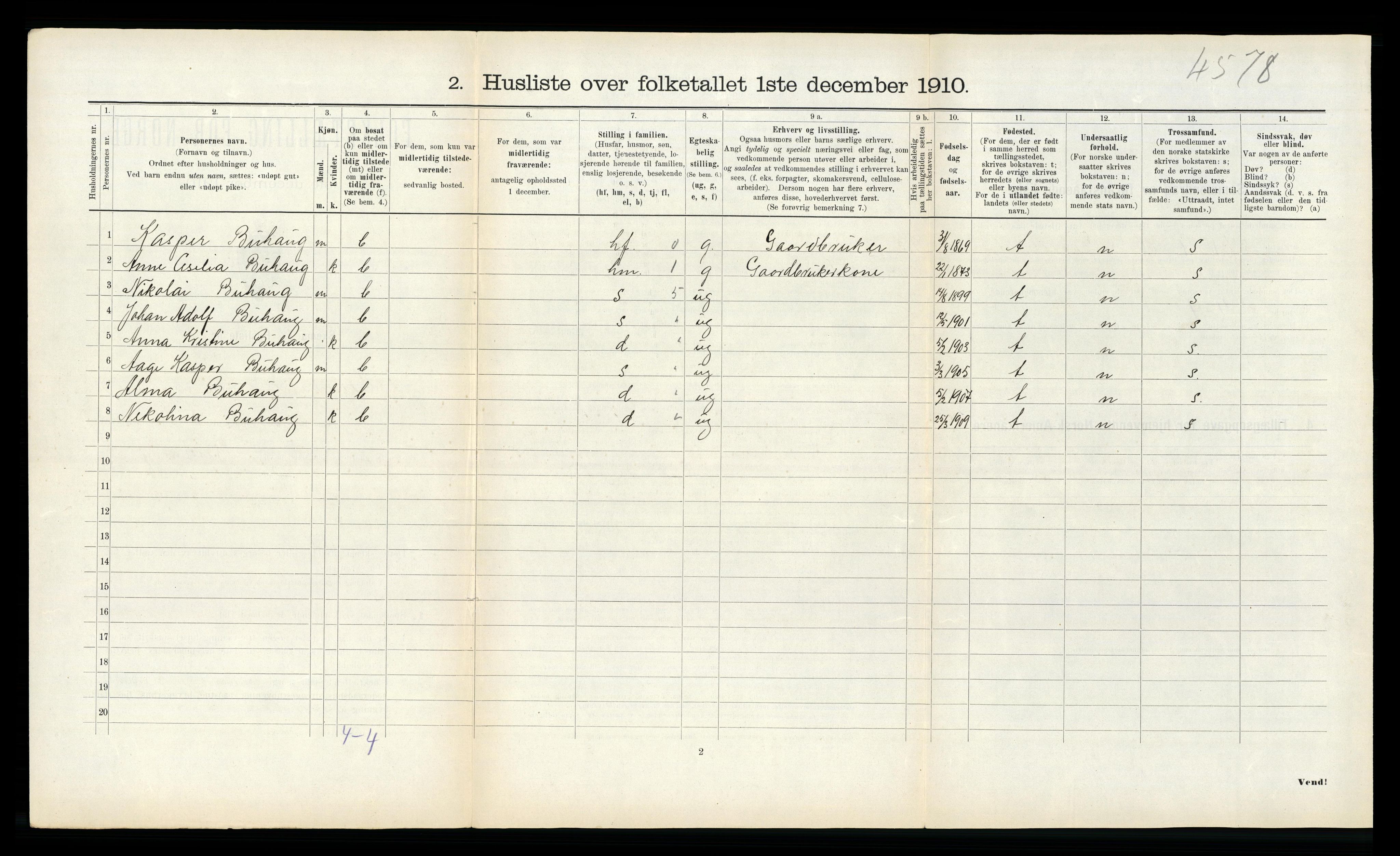 RA, Folketelling 1910 for 1718 Leksvik herred, 1910, s. 371