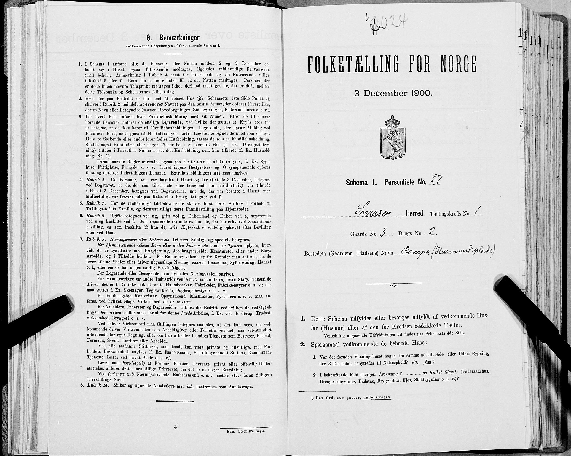 SAT, Folketelling 1900 for 1736 Snåsa herred, 1900, s. 99