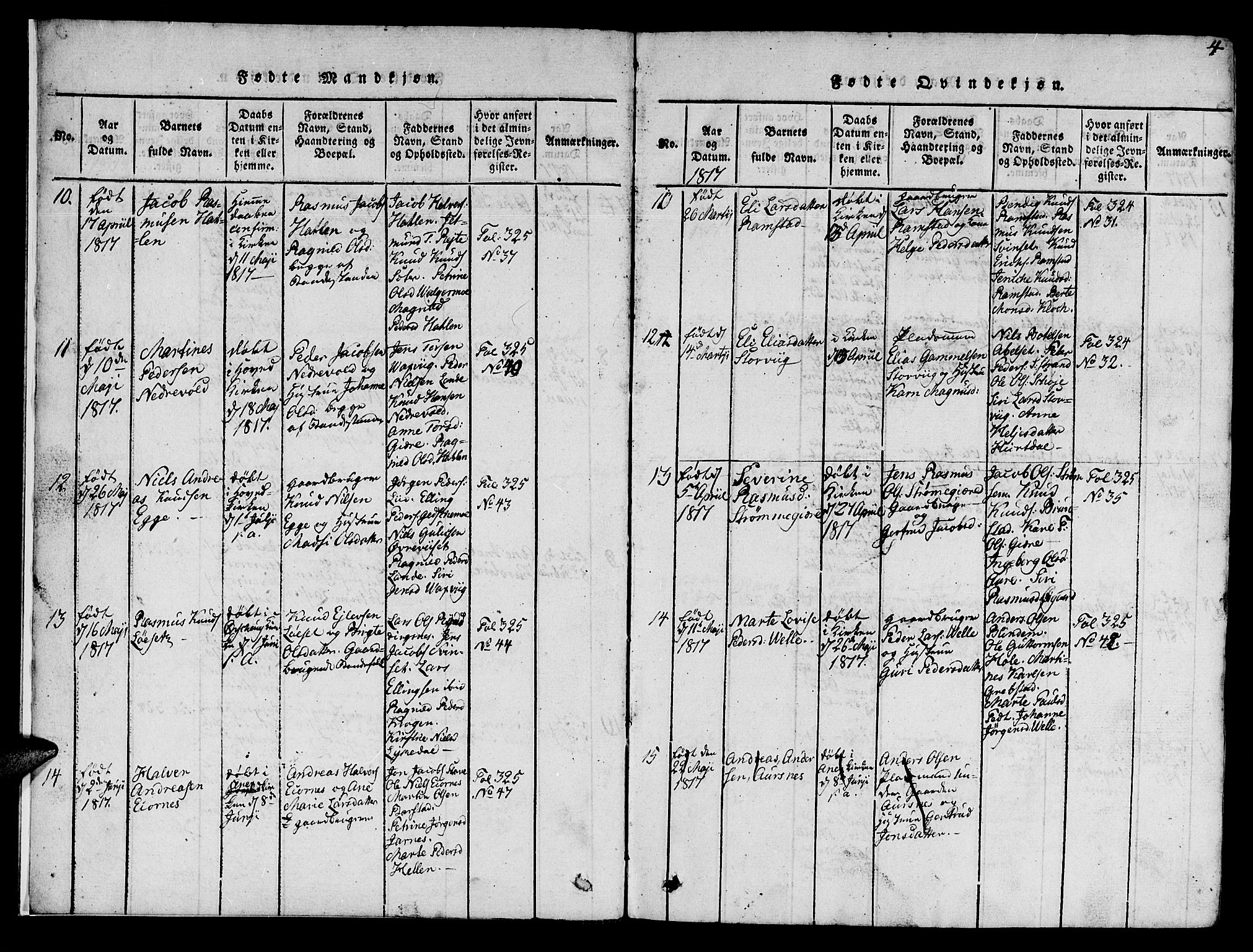 Ministerialprotokoller, klokkerbøker og fødselsregistre - Møre og Romsdal, AV/SAT-A-1454/522/L0322: Klokkerbok nr. 522C01, 1816-1830, s. 4