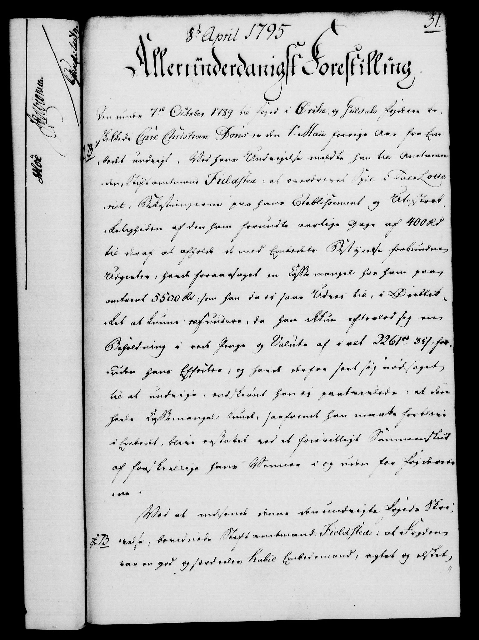Rentekammeret, Kammerkanselliet, AV/RA-EA-3111/G/Gf/Gfa/L0077: Norsk relasjons- og resolusjonsprotokoll (merket RK 52.77), 1795, s. 182