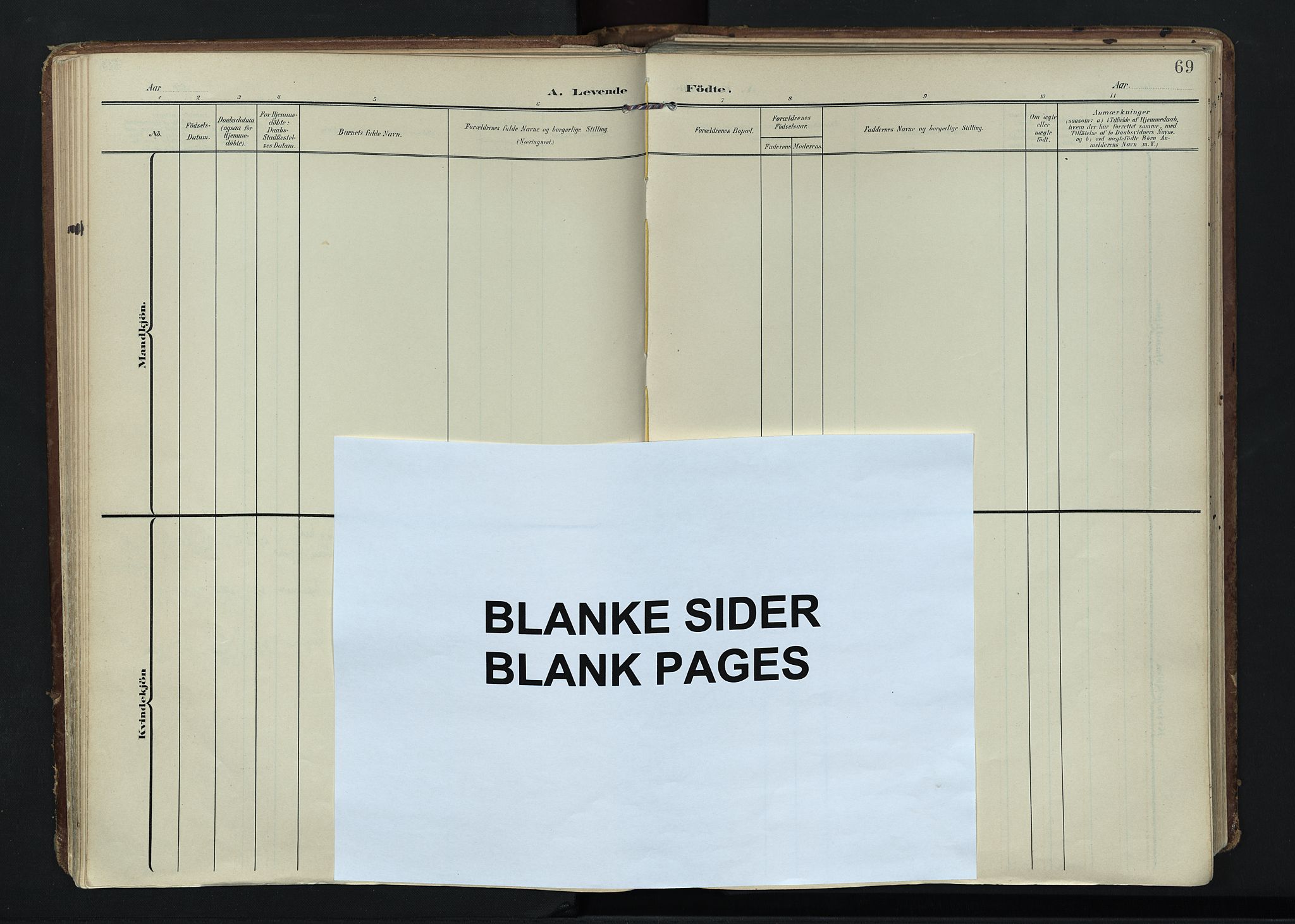 Vardal prestekontor, AV/SAH-PREST-100/H/Ha/Haa/L0020: Ministerialbok nr. 20, 1907-1921, s. 69