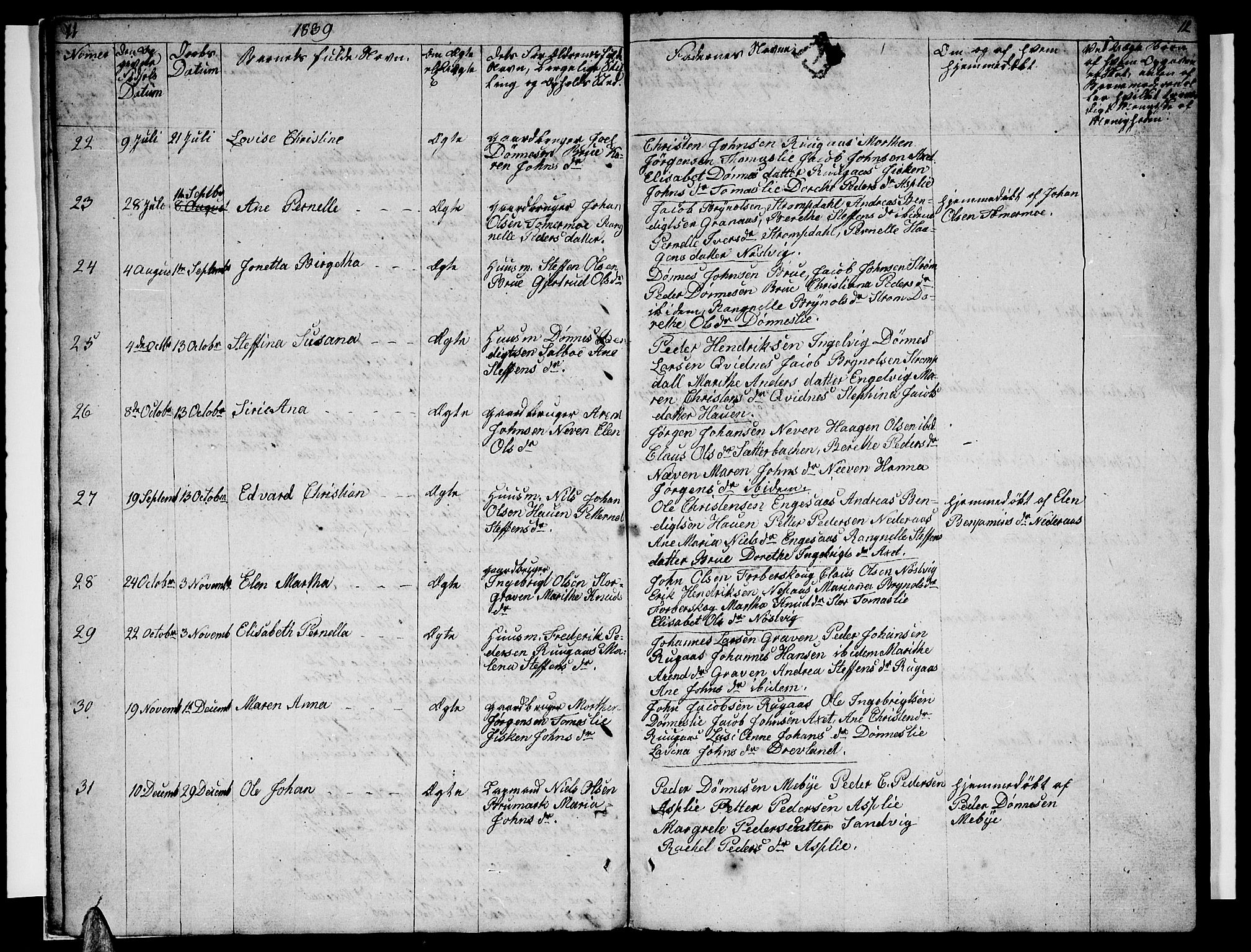 Ministerialprotokoller, klokkerbøker og fødselsregistre - Nordland, AV/SAT-A-1459/814/L0228: Klokkerbok nr. 814C01, 1838-1858, s. 11-12