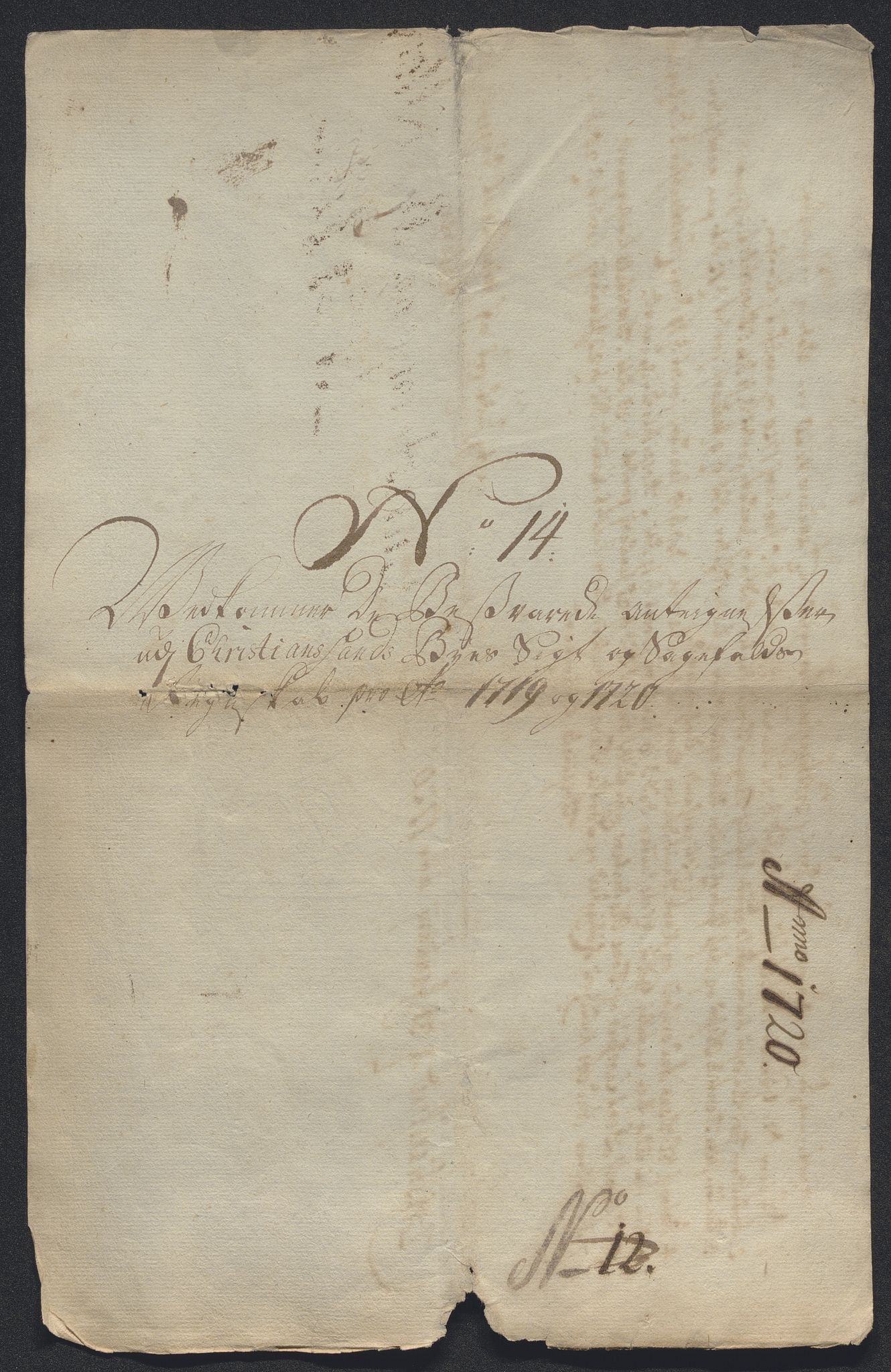 Rentekammeret inntil 1814, Reviderte regnskaper, Byregnskaper, AV/RA-EA-4066/R/Rm/L0286: [M19] Sikt og sakefall, 1719-1727, s. 54
