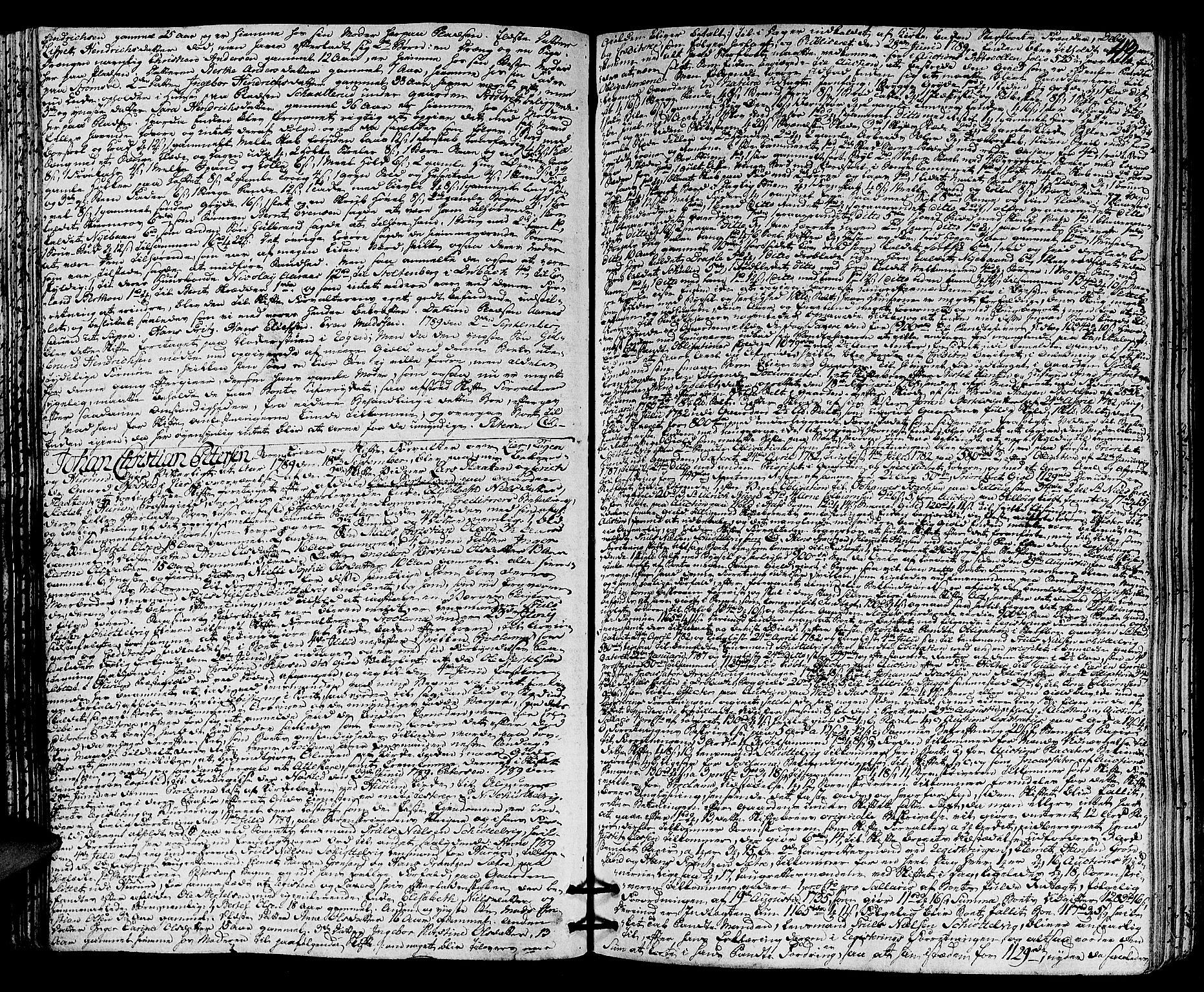 Lier, Røyken og Hurum sorenskriveri, SAKO/A-89/H/Hc/L0007a: Skifteprotokoll, 1789-1799, s. 42b-43a