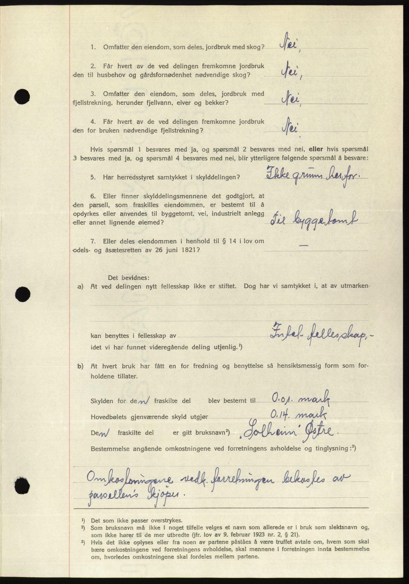 Søre Sunnmøre sorenskriveri, AV/SAT-A-4122/1/2/2C/L0081: Pantebok nr. 7A, 1947-1948, Dagboknr: 1585/1947